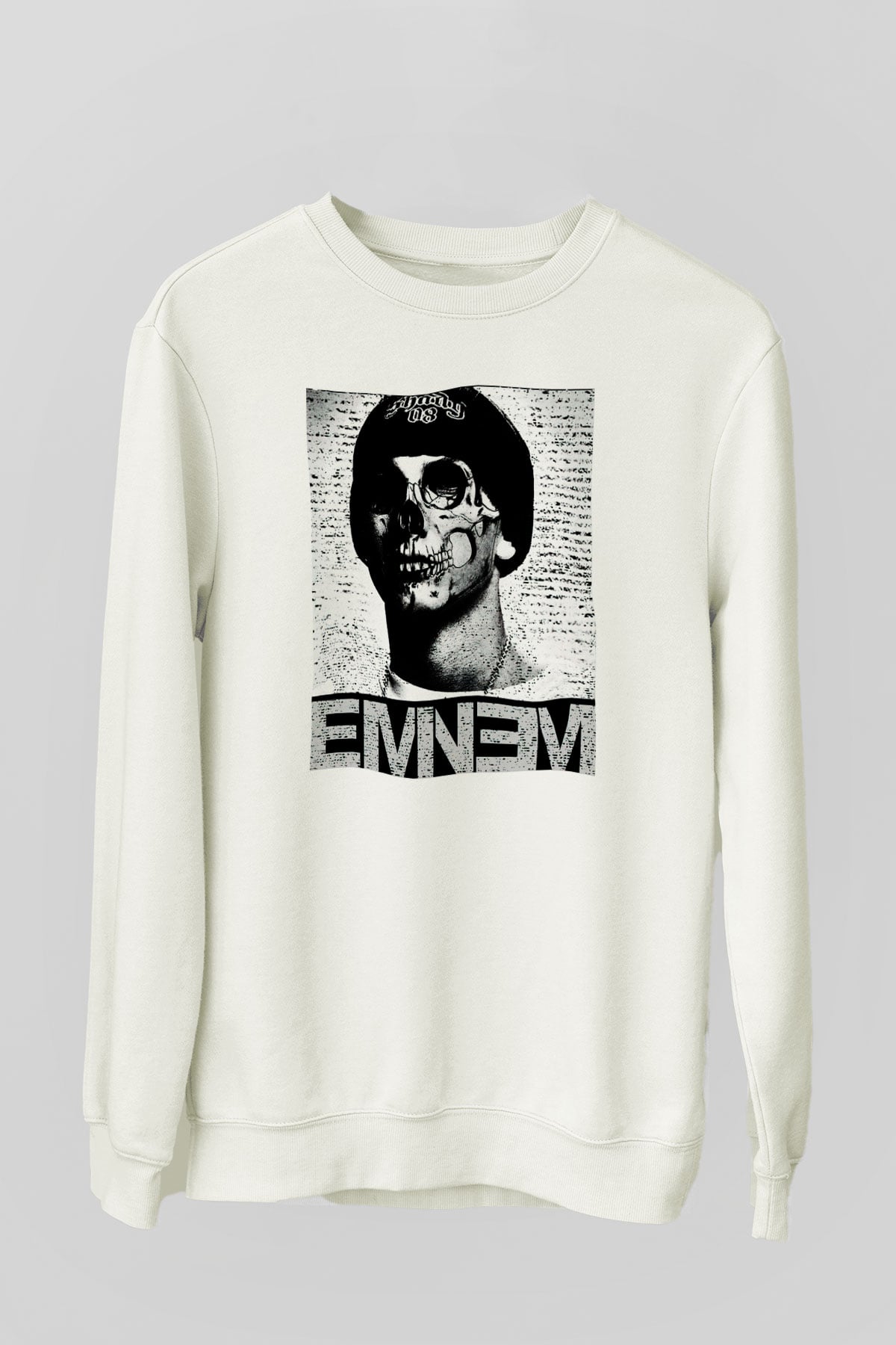 Eminem Beyaz Unisex Sweatshirt