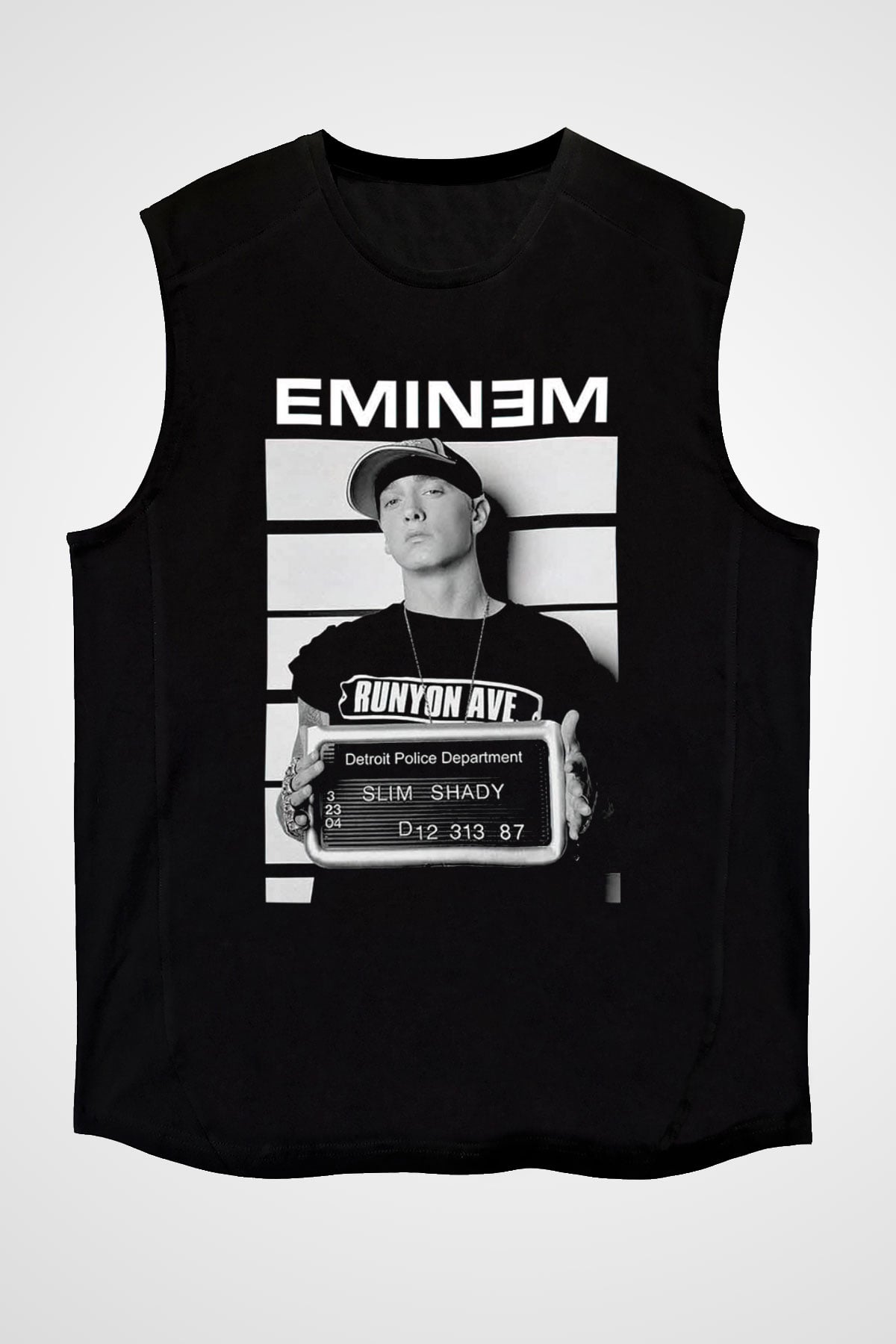 Eminem Siyah Unisex Kolsuz Tişört