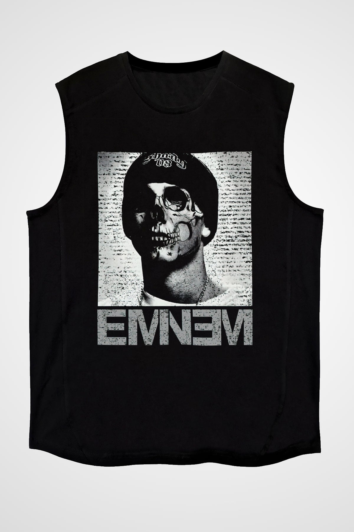 Eminem Siyah Unisex Kolsuz Tişört