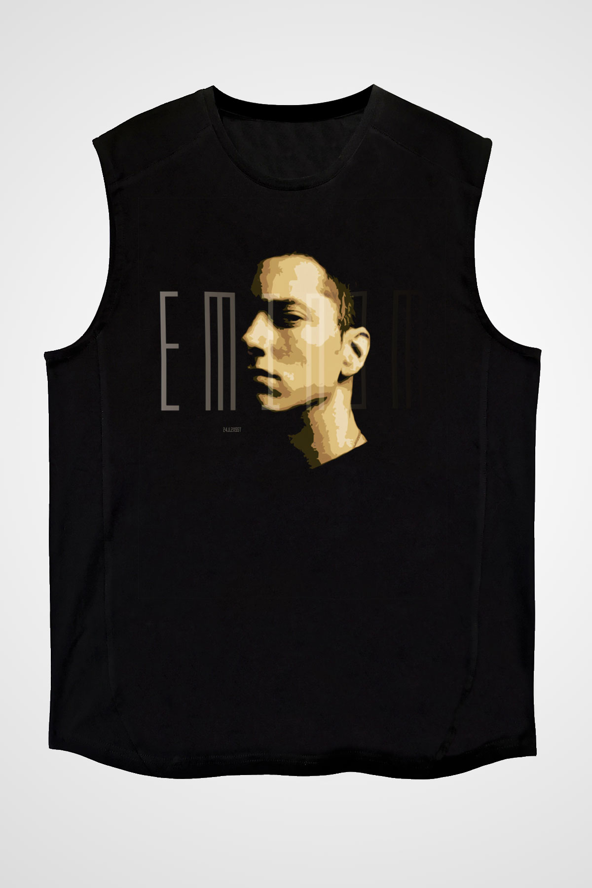 Eminem Siyah Unisex Kolsuz Tişört