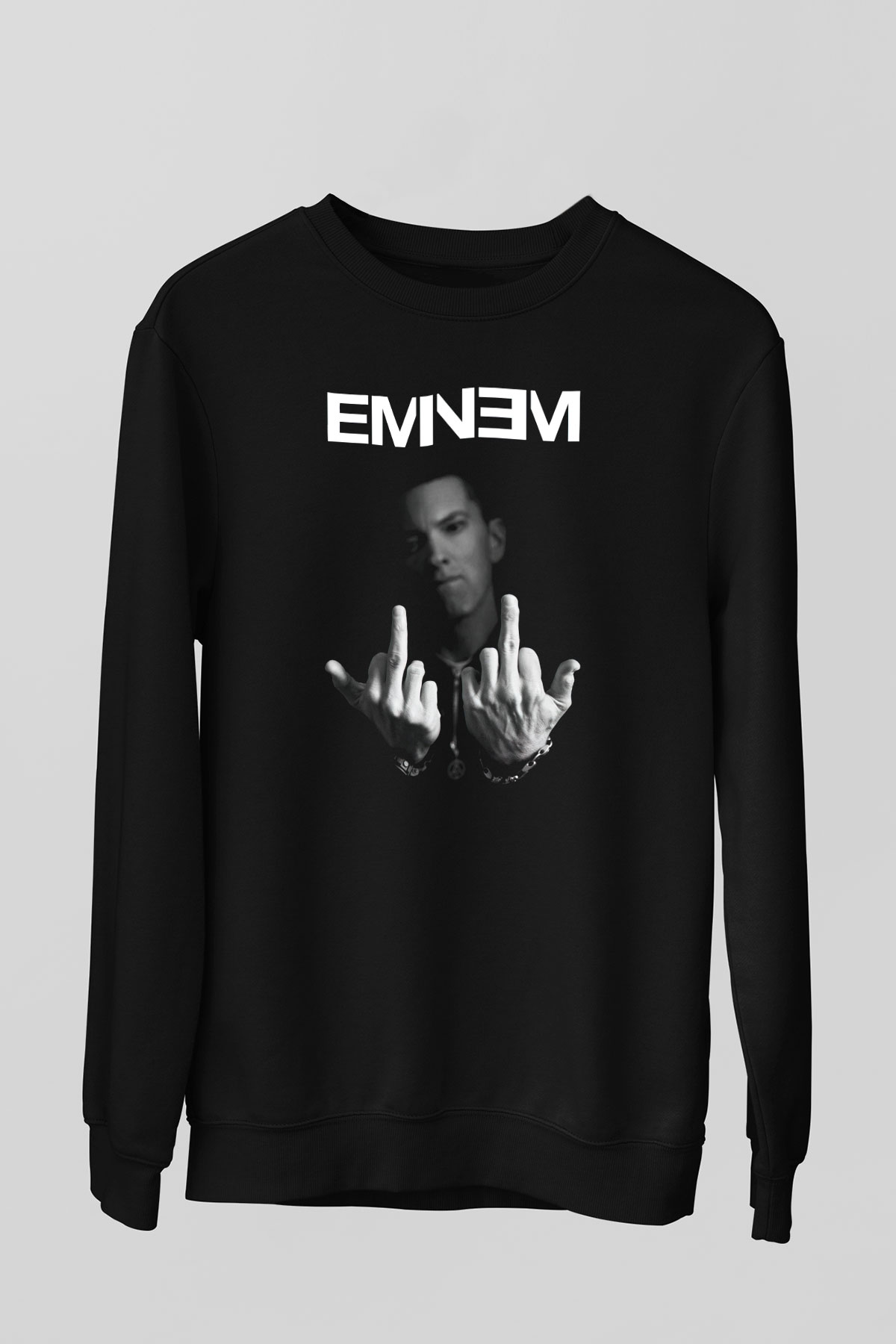 Eminem Siyah Unisex Sweatshirt