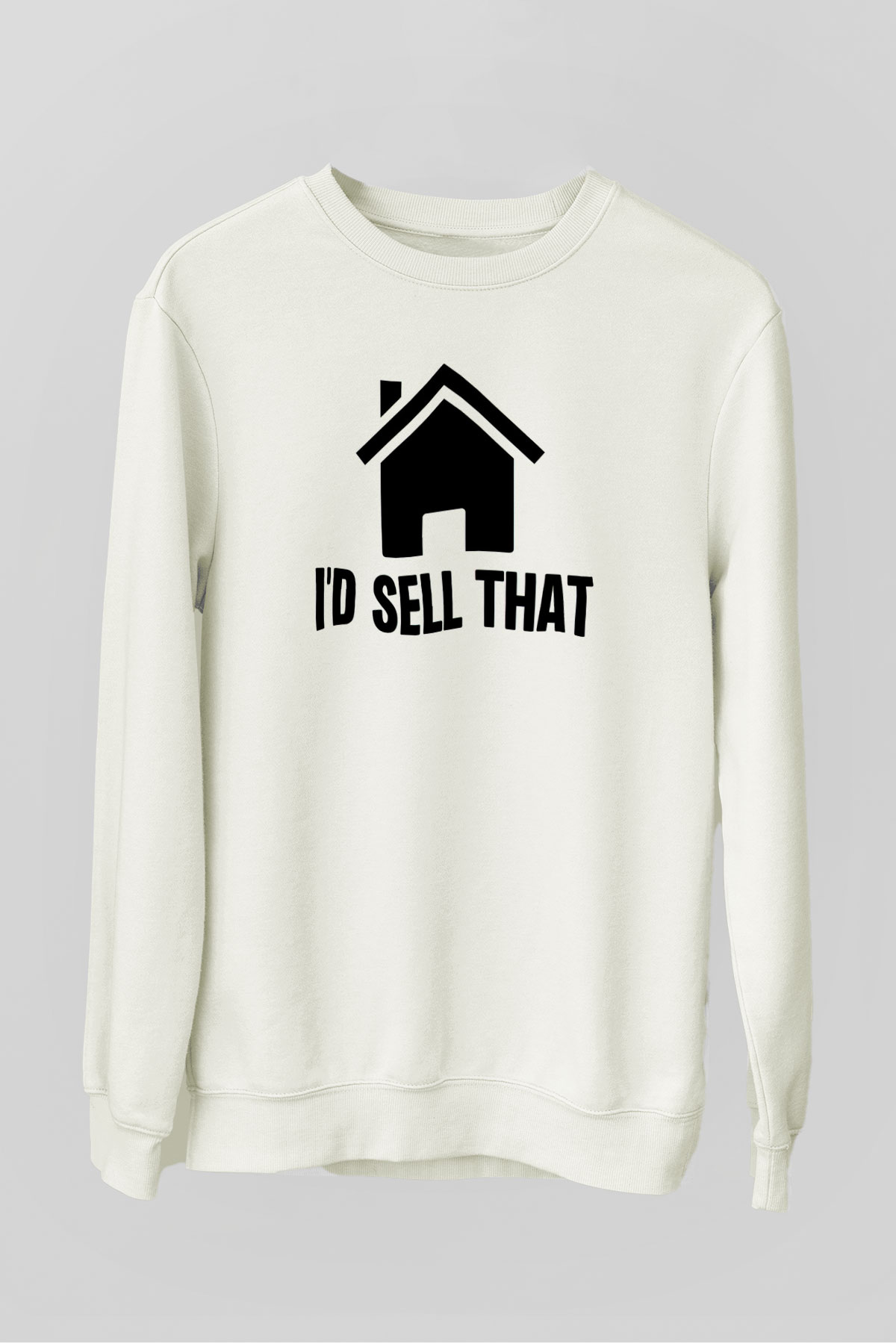 Emlakçı Beyaz Unisex Sweatshirt