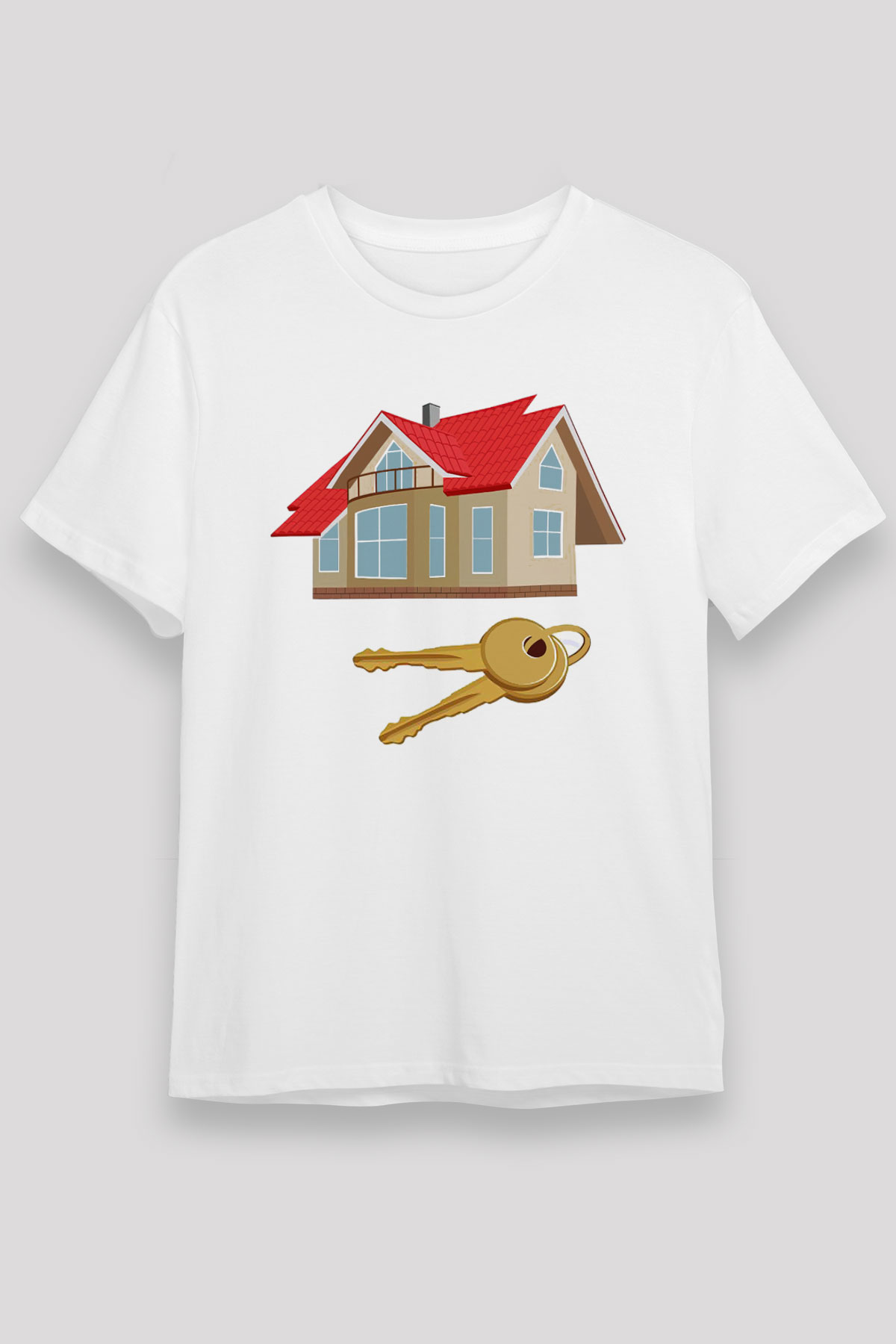 Emlakçı Beyaz Unisex Tişört T-Shirt - TişörtFabrikası