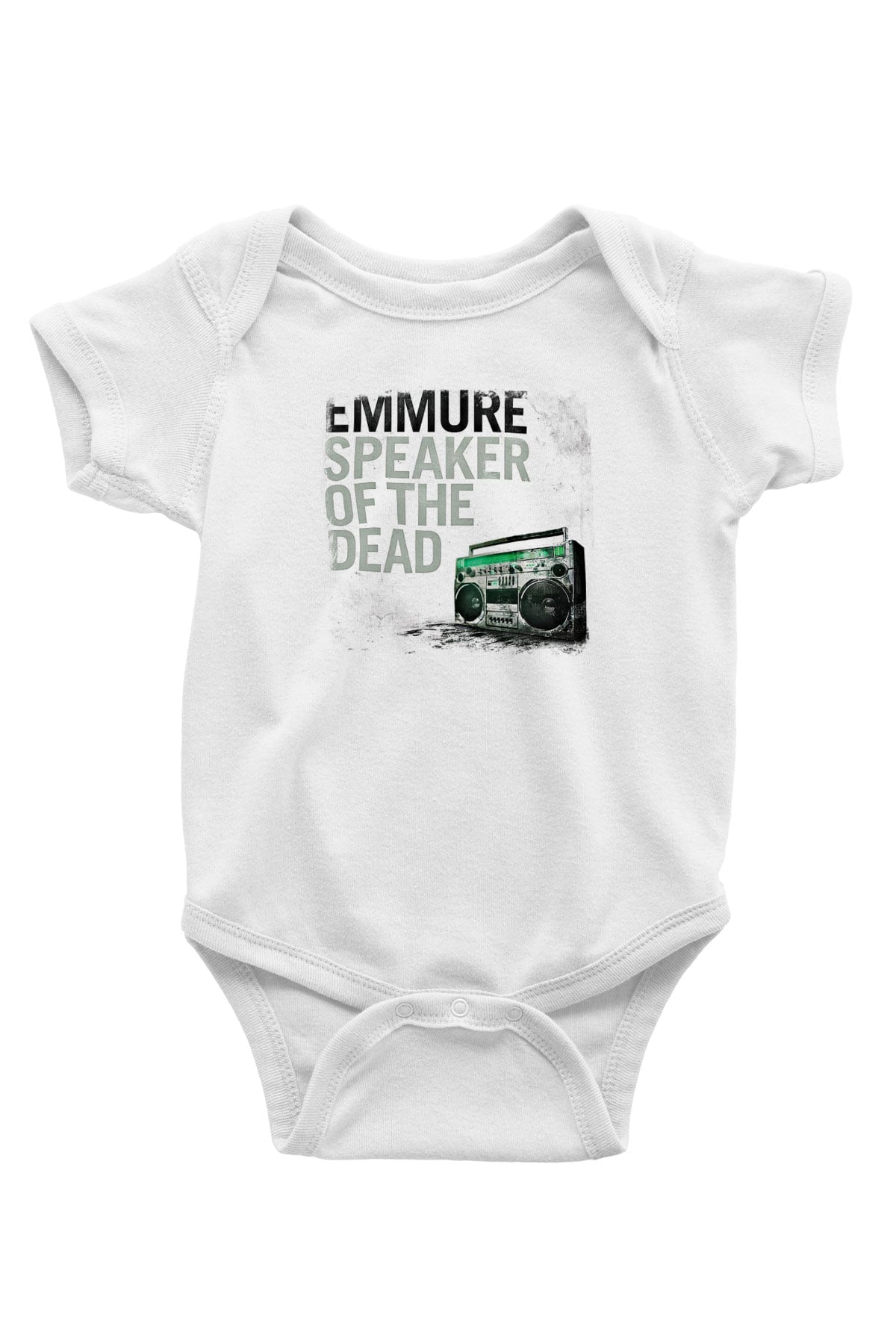 Emmure Baskılı Unisex Beyaz Bebek Body - Zıbın