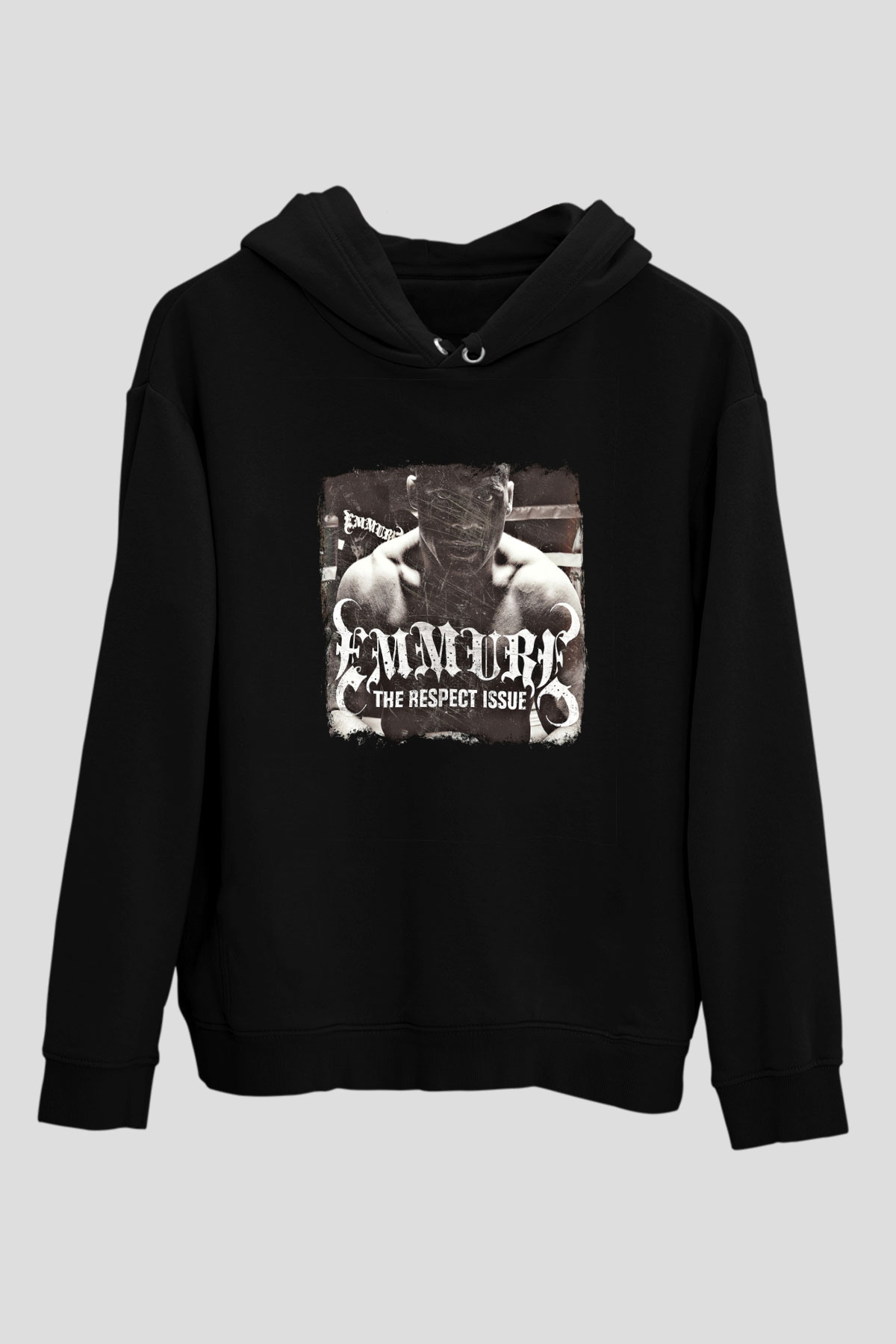 Emmure Baskılı Unisex Siyah Hoodie