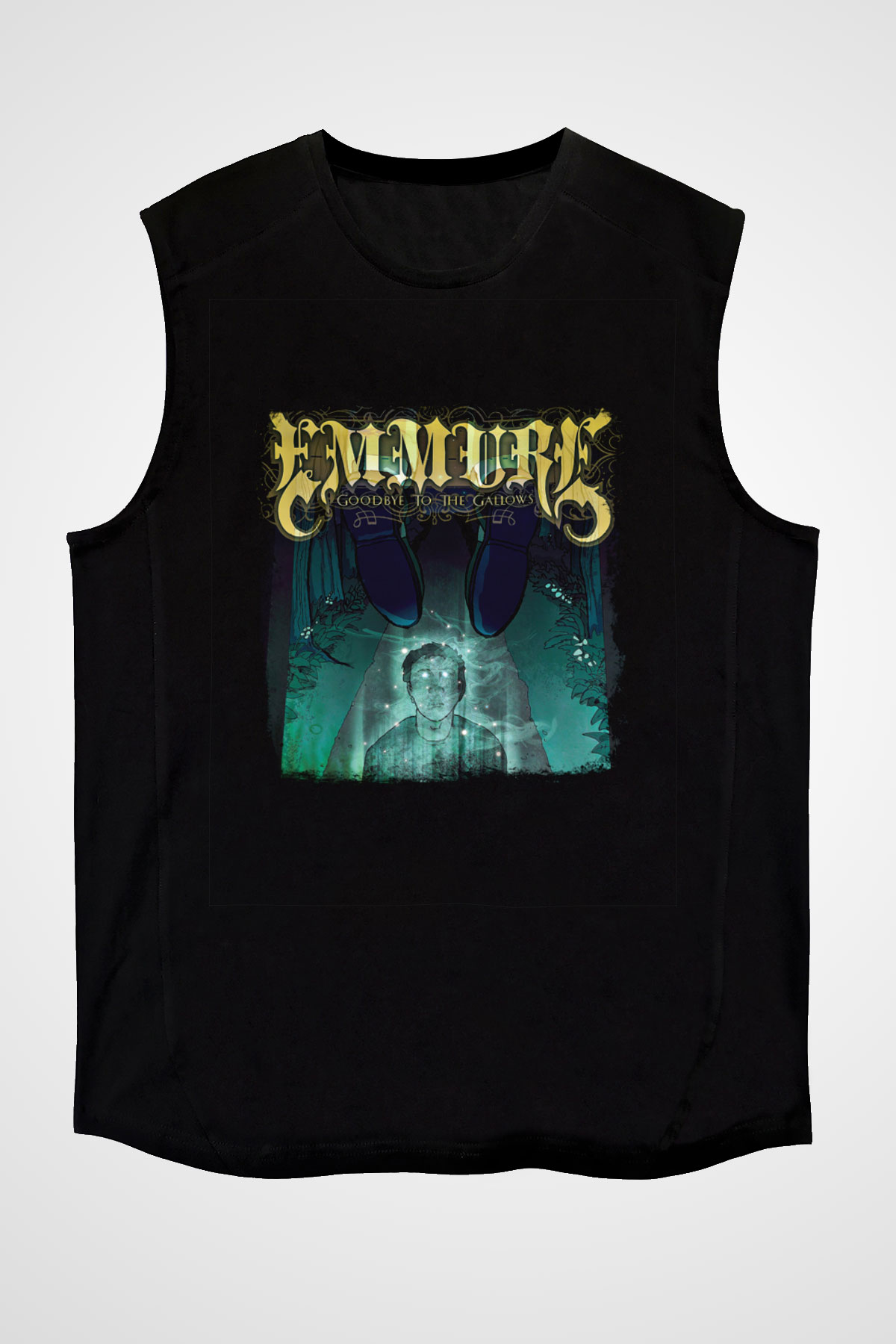 Emmure Baskılı Unisex Siyah Kolsuz Tişört