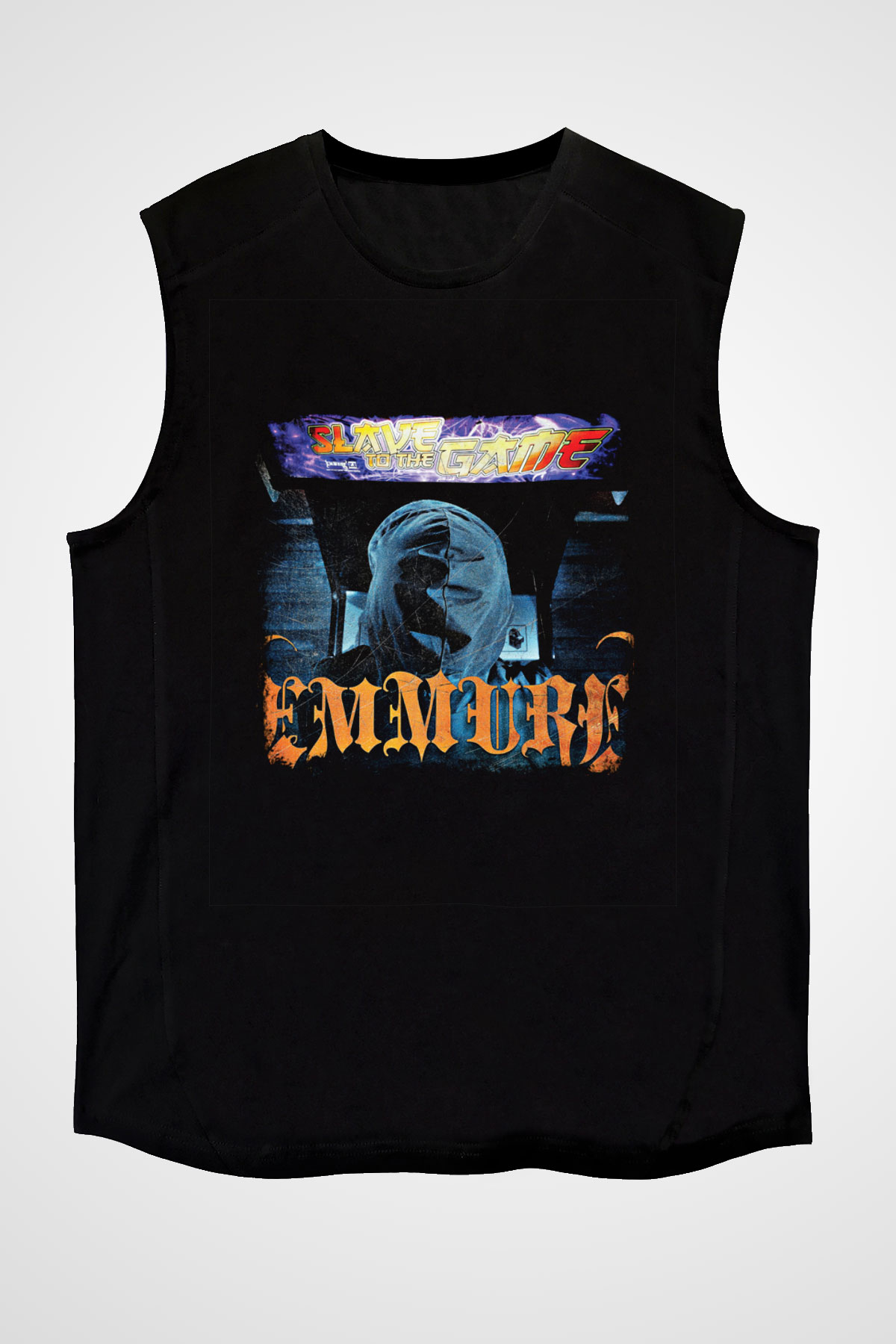 Emmure Baskılı Unisex Siyah Kolsuz Tişört