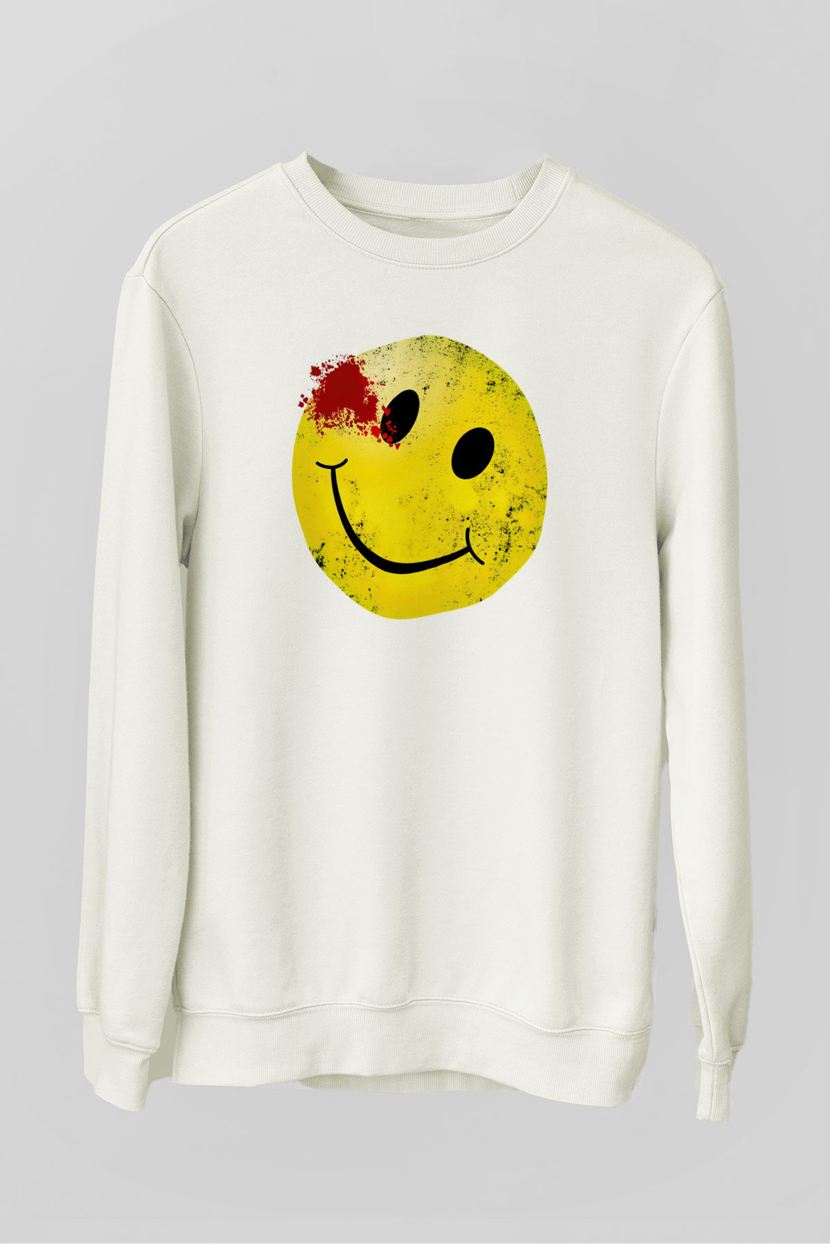 Emoji Baskılı Unisex Beyaz  Sweatshirt