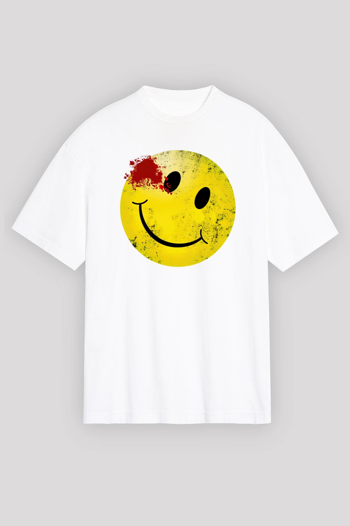 Emoji Baskılı Unisex Beyaz Tişört
