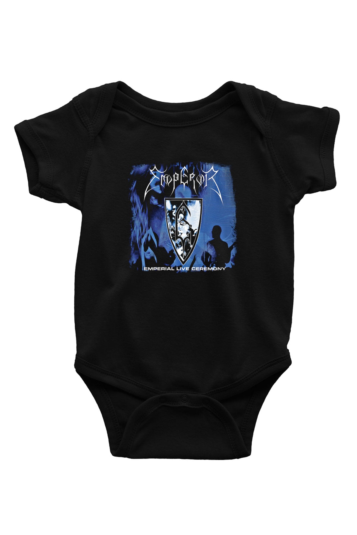 Emperor Baskılı Unisex Siyah Bebek Body - Zıbın