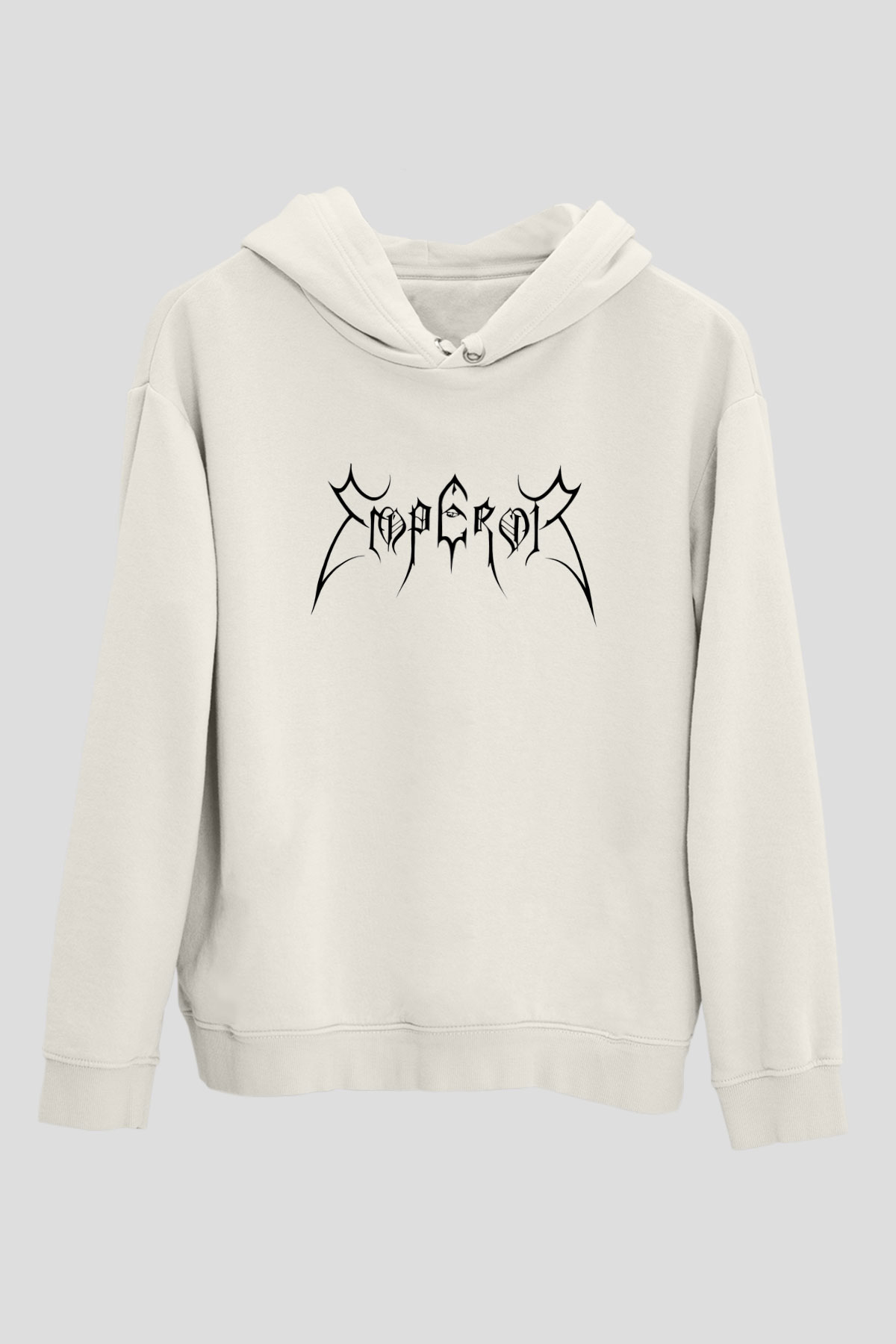 Emperor Beyaz Unisex Kapşonlu Sweatshirt