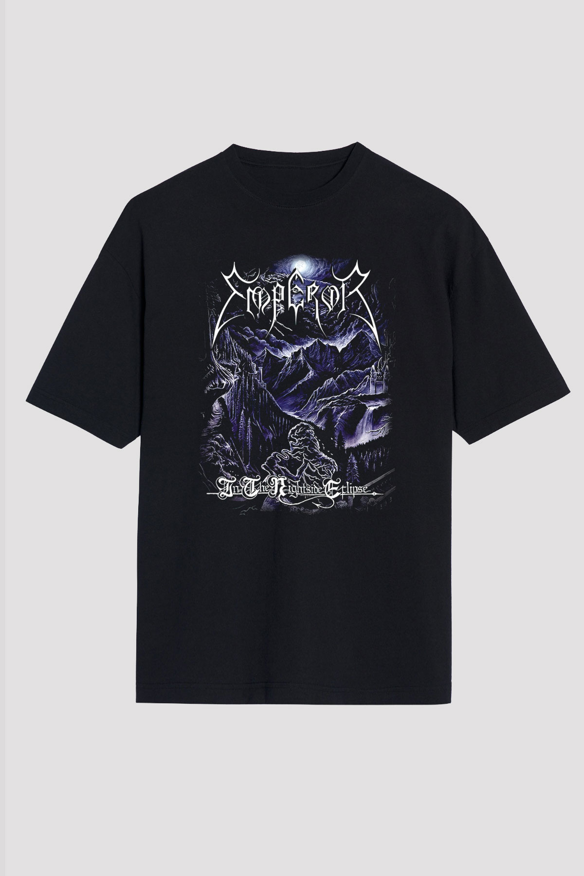 Emperor Siyah Unisex Oversize Tişört T-Shirt
