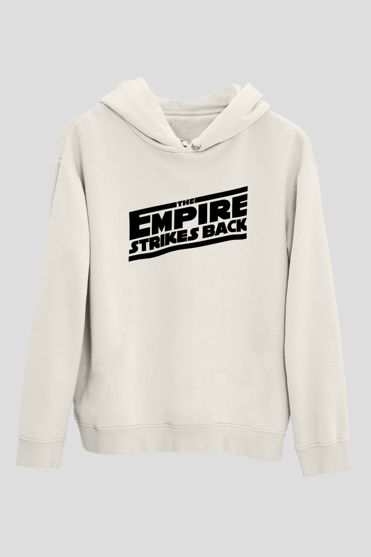 Empire Strikes Back Beyaz Unisex Kapşonlu Sweatshirt