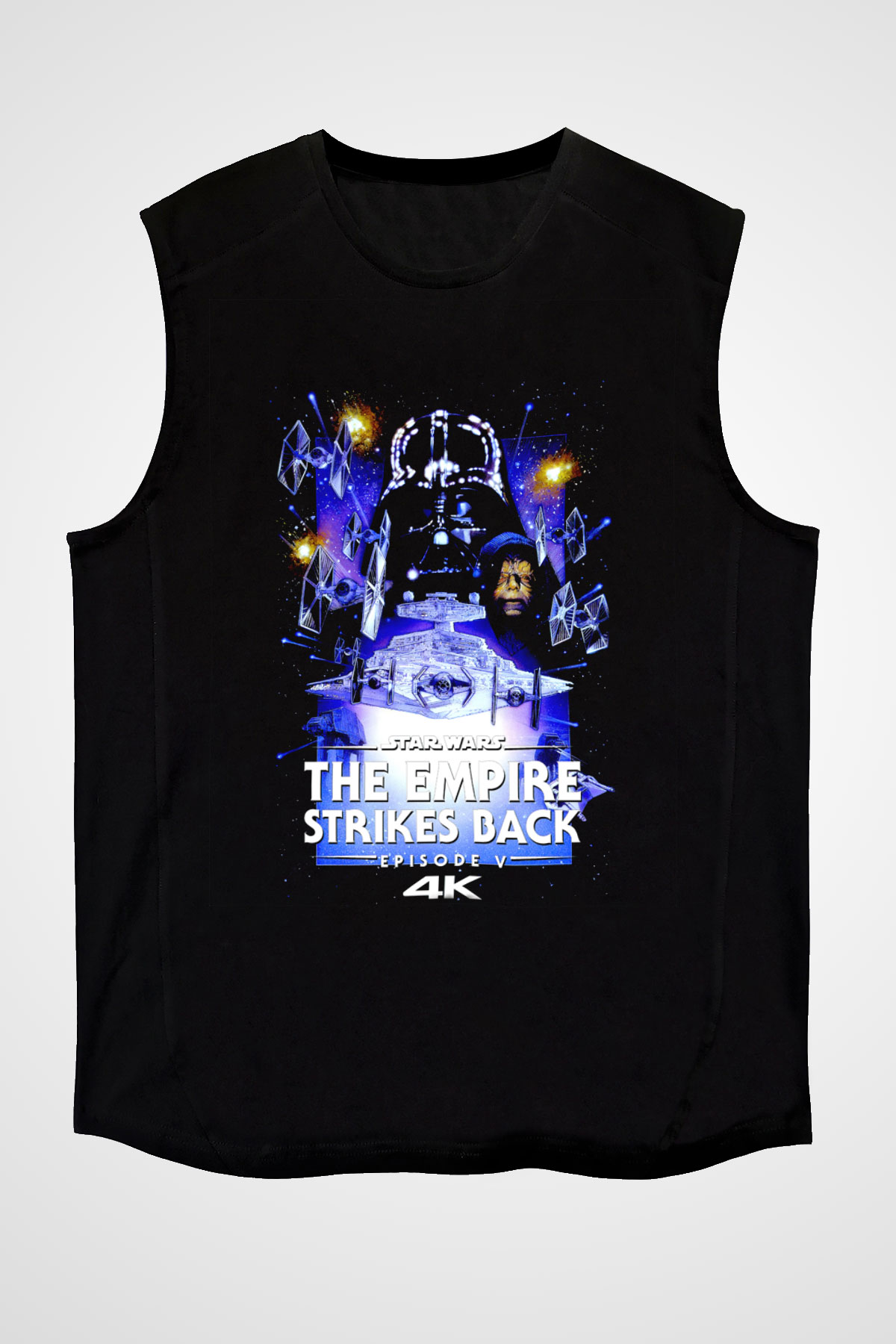 Empire Strikes Back Siyah Unisex  Kolsuz Tişört