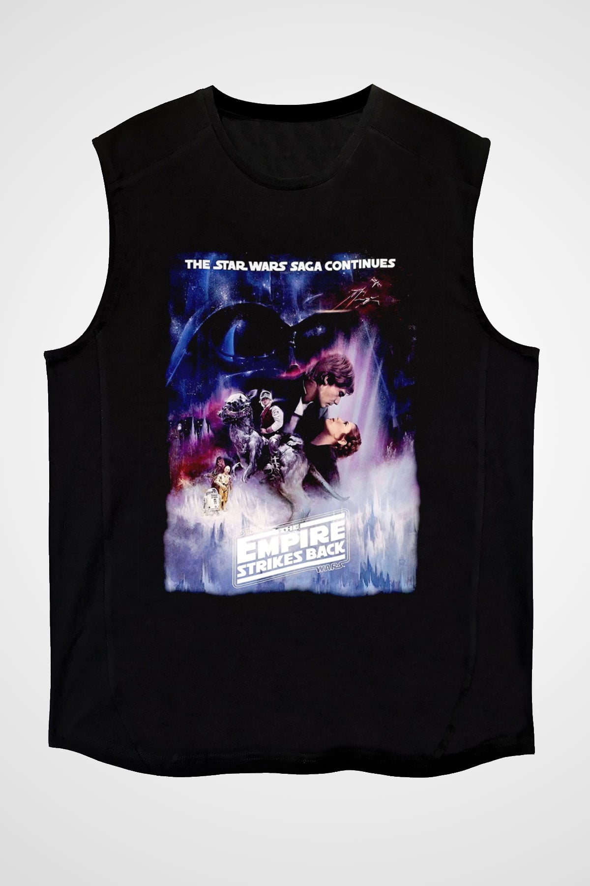 Empire Strikes Back Siyah Unisex  Kolsuz Tişört