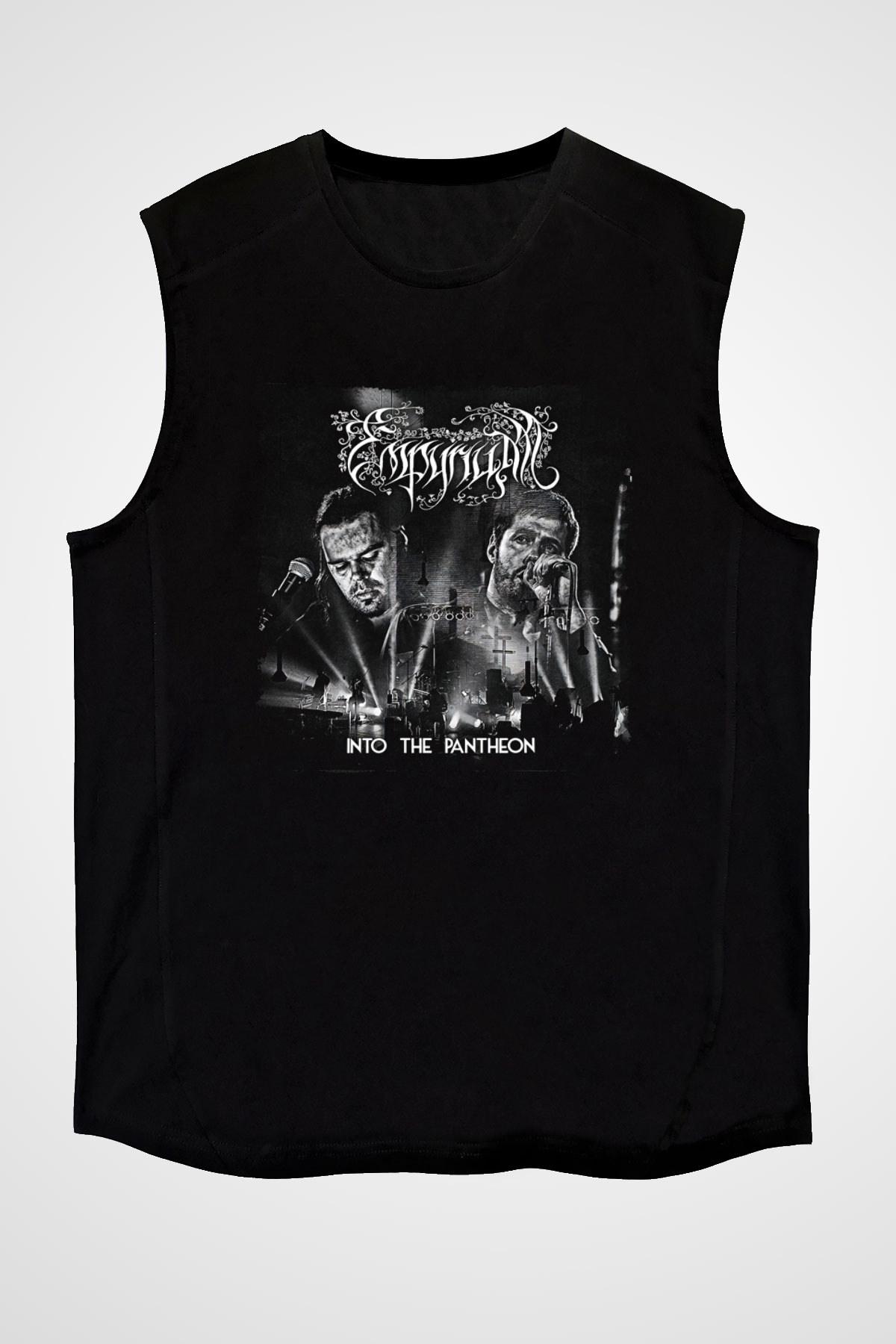 Empyrium Baskılı Unisex Siyah Kolsuz Tişört - Tshirt
