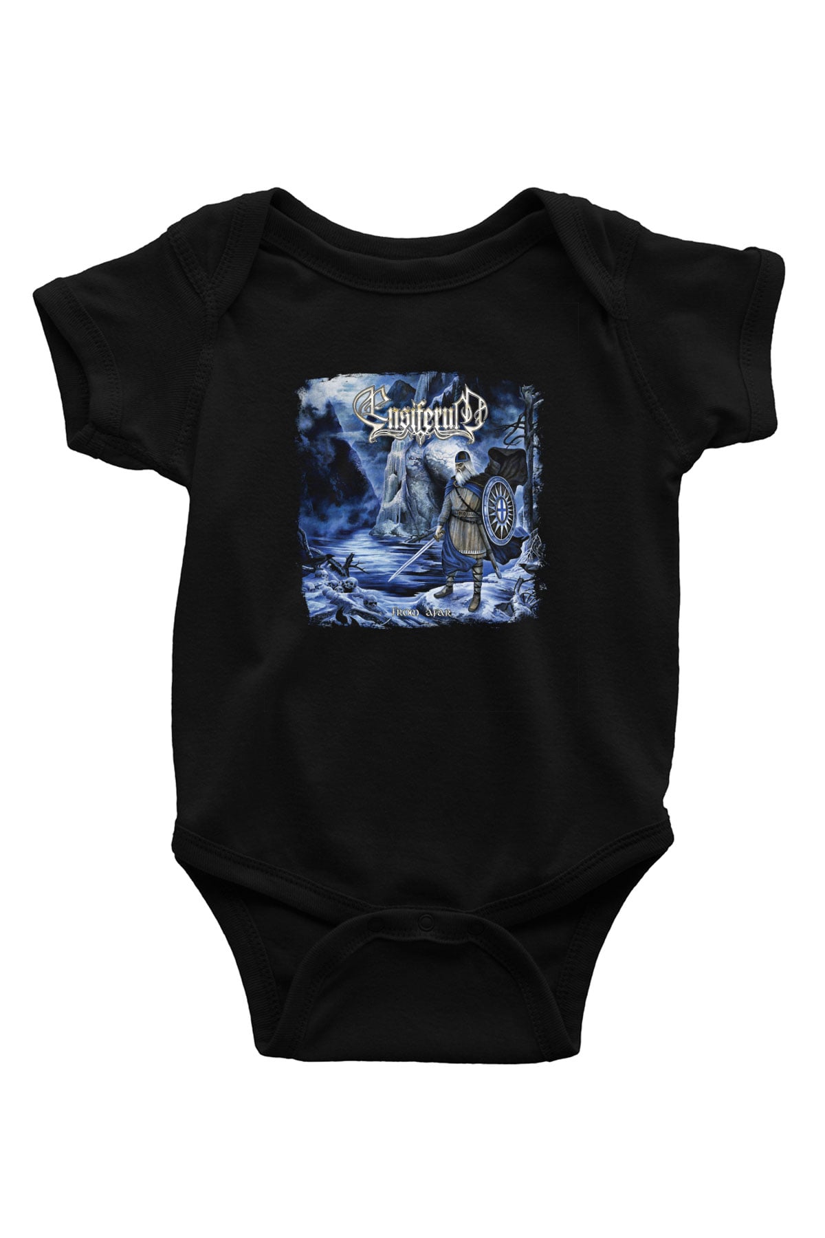 Ensiferum Baskılı Unisex Siyah Bebek Body - Zıbın