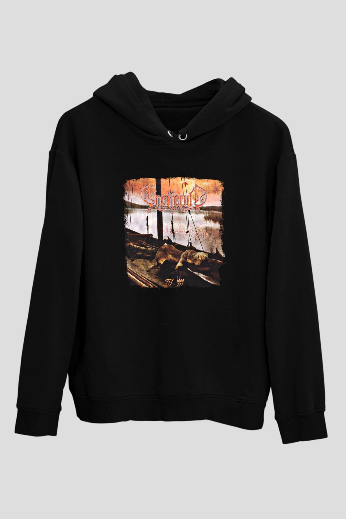 Ensiferum Baskılı Unisex Siyah Hoodie