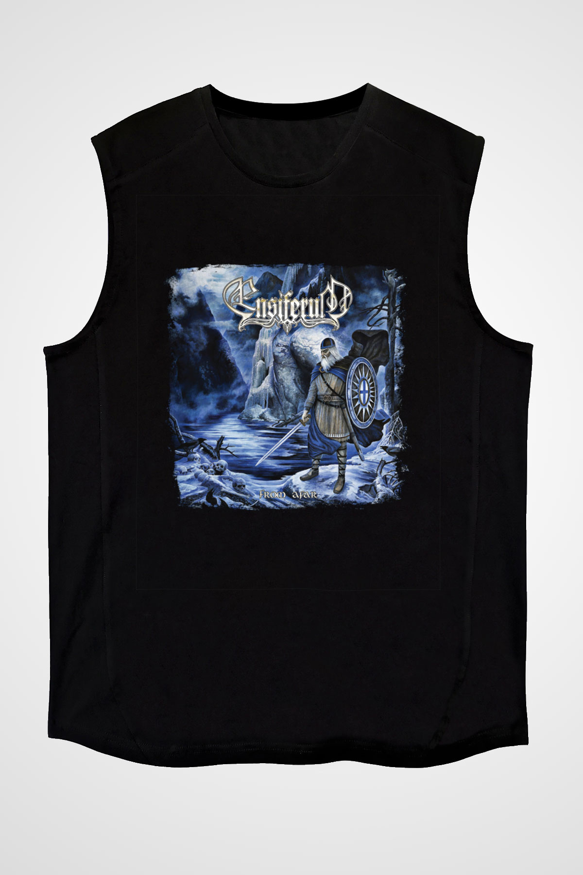 Ensiferum Baskılı Unisex Siyah Kolsuz Tişört