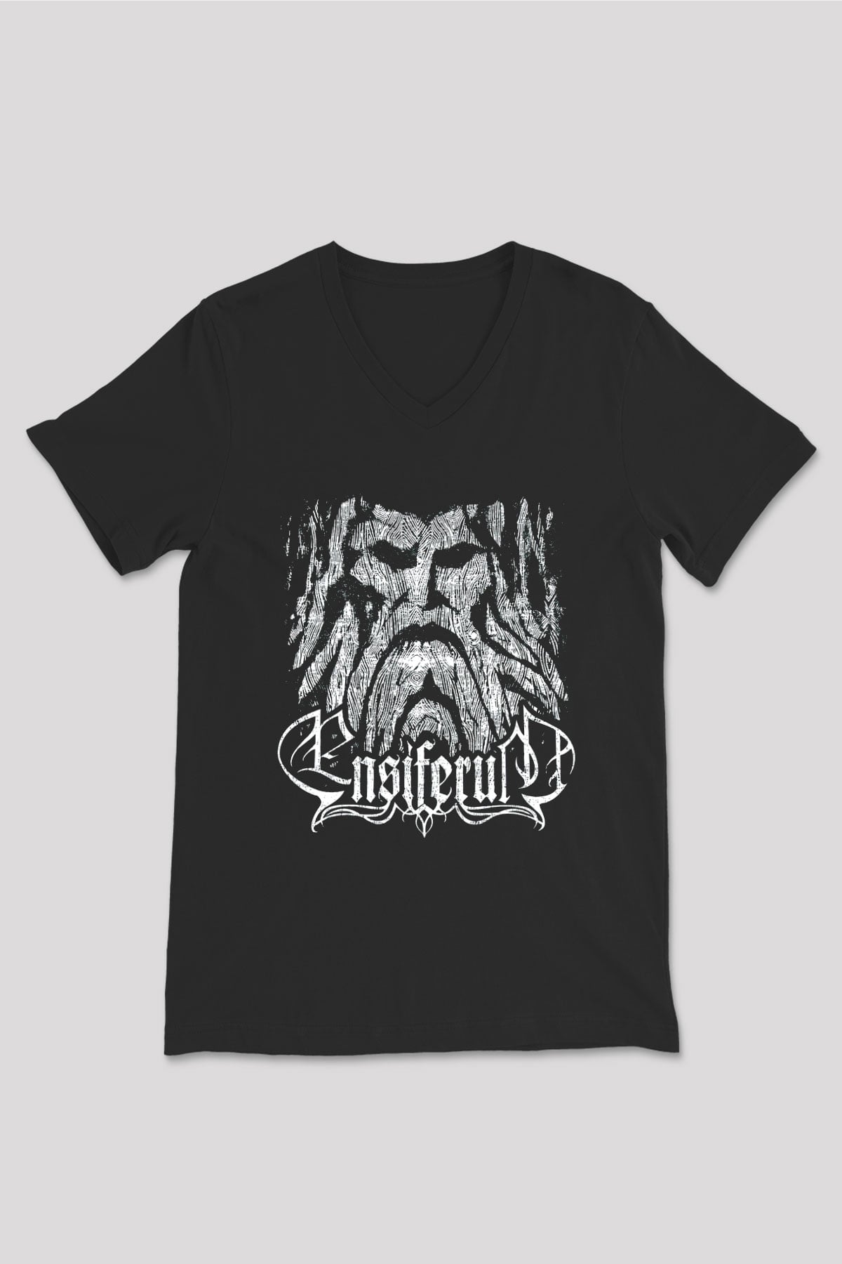 Ensiferum Siyah Unisex V Yaka Tişört T-Shirt
