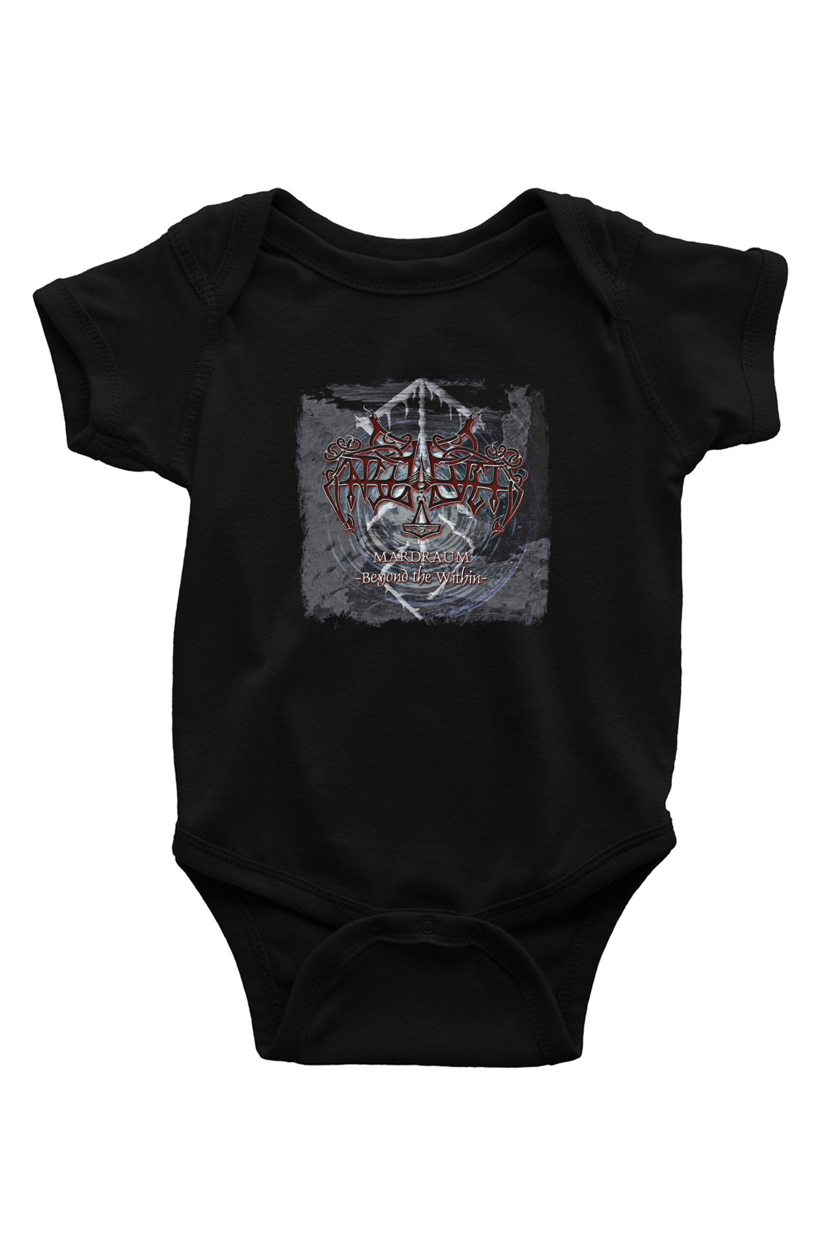 Enslaved Baskılı Unisex Siyah Bebek Body - Zıbın