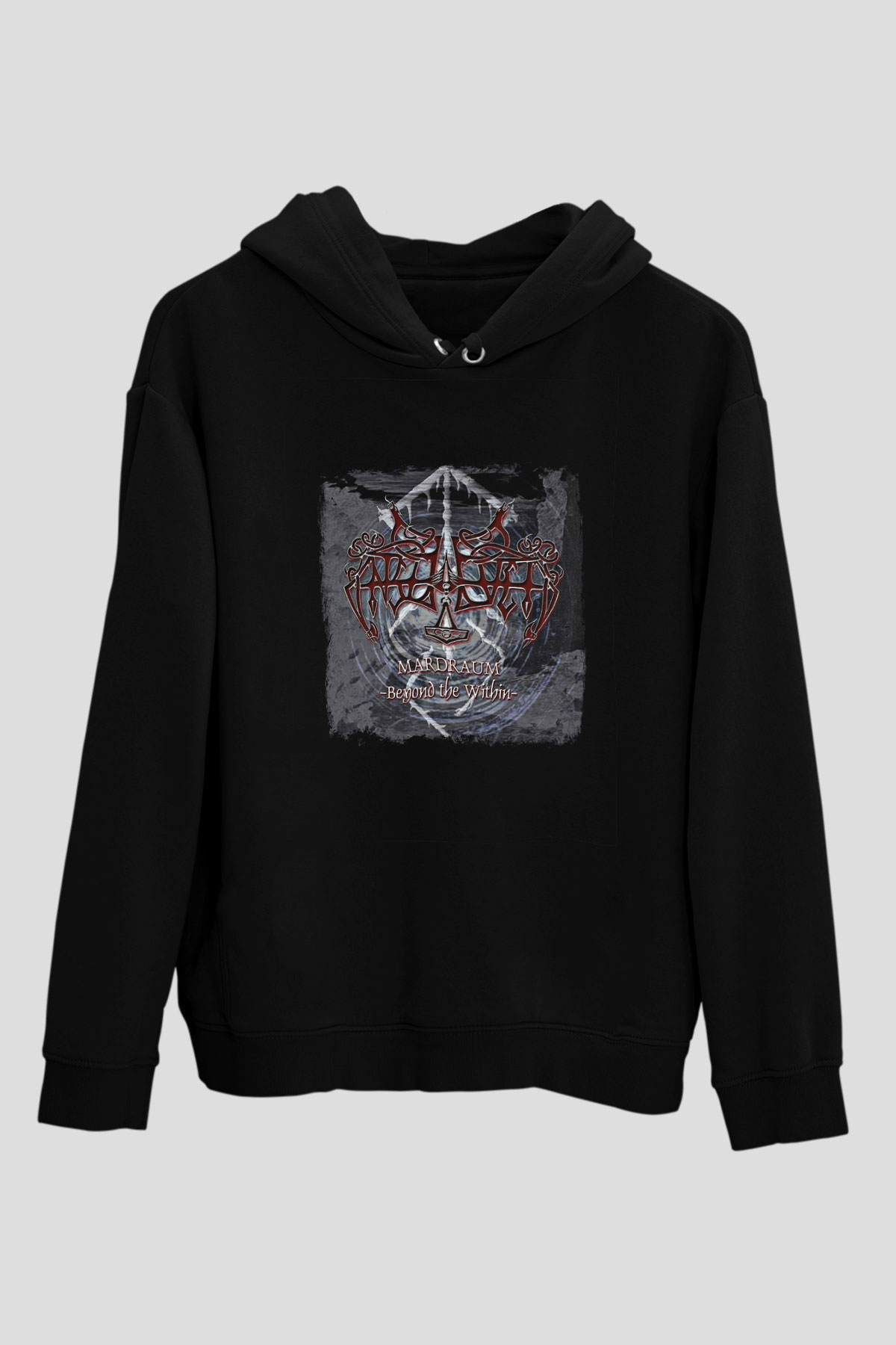Enslaved Baskılı Unisex Siyah Hoodie