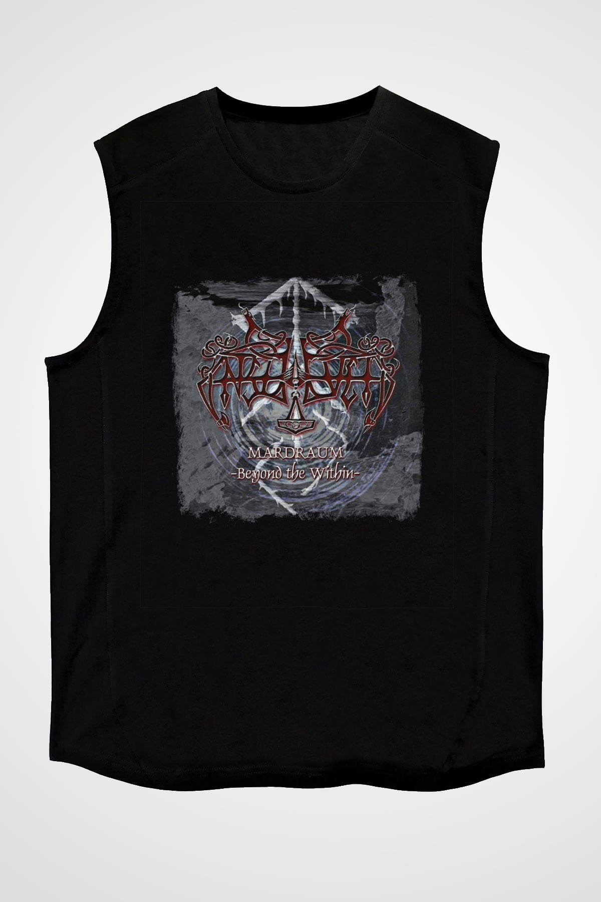 Enslaved Baskılı Unisex Siyah Kolsuz Tişört