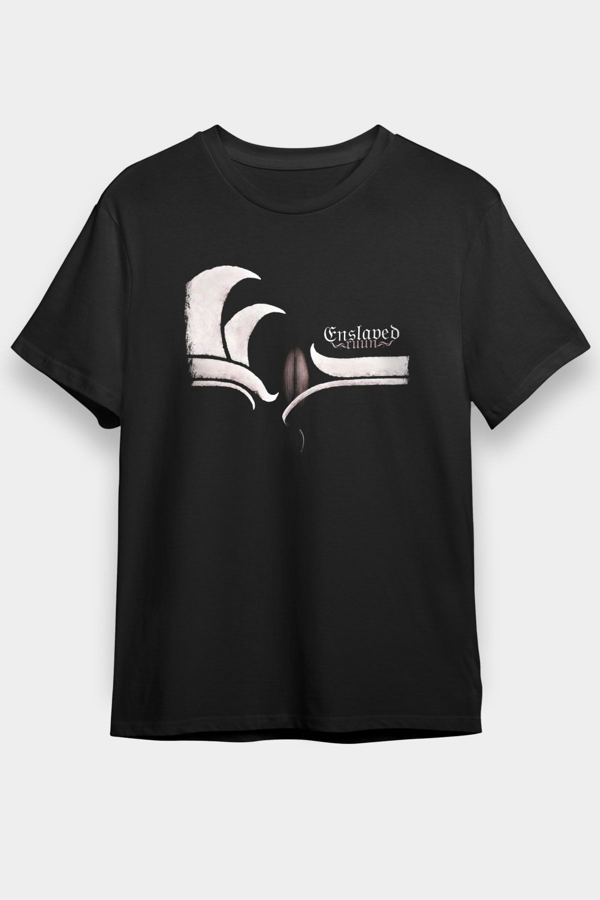 Enslaved Baskılı Unisex Siyah Tişört