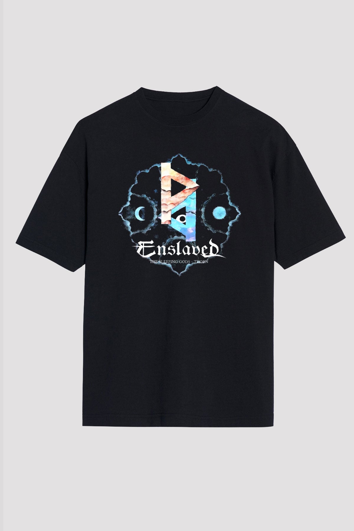 Enslaved Siyah Unisex Oversize Tişört T-Shirt