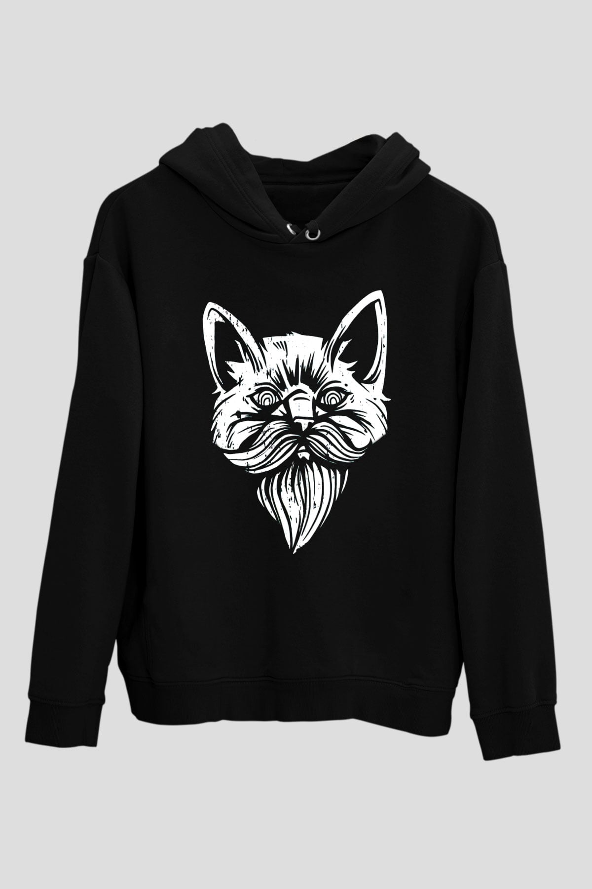 Entellektüel KediSiyah  Unisex Hoodie