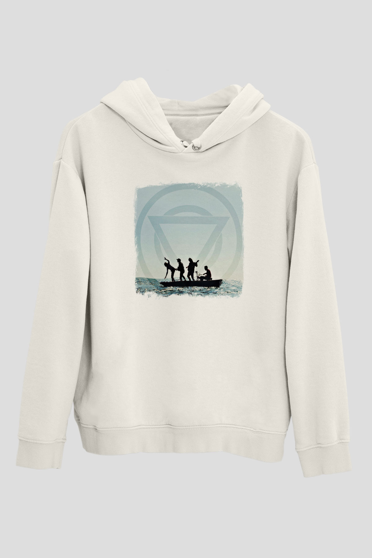 Enter Shikari Baskılı Unisex Beyaz Hoodie