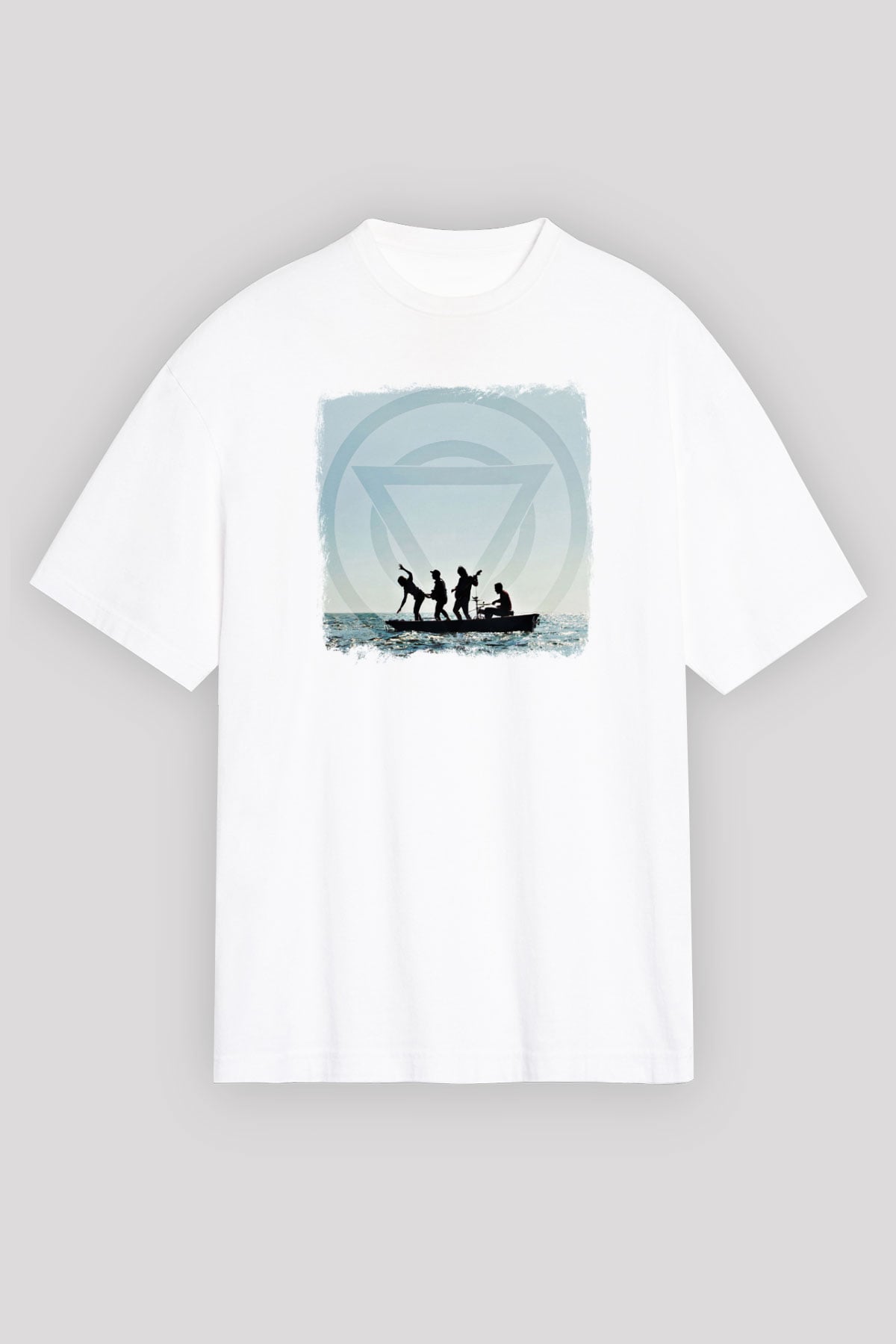 Enter Shikari Baskılı Unisex Beyaz Oversize Tişört
