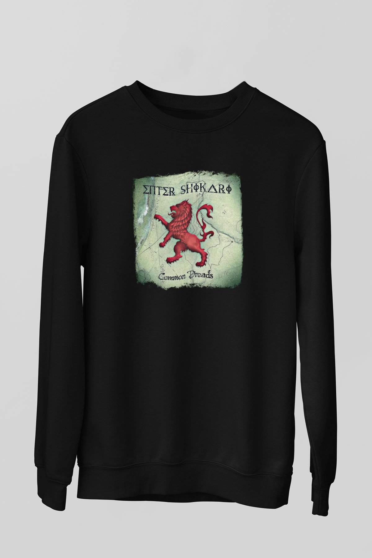 Enter Shikari Baskılı Unisex Siyah Sweatshirt
