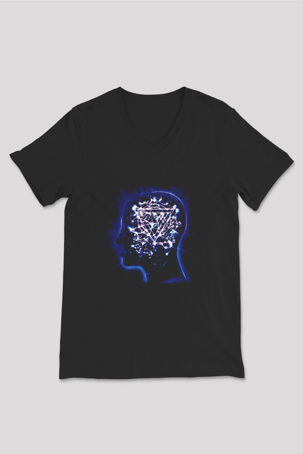 Enter Shikari Baskılı Unisex Siyah V Yaka Tişört