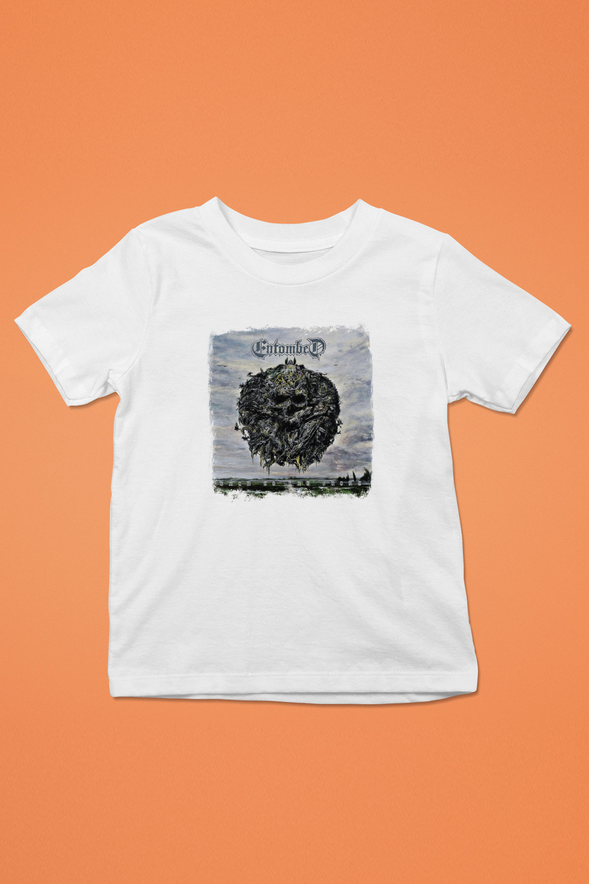 Entombed Baskılı Unisex Beyaz Çocuk Tişört