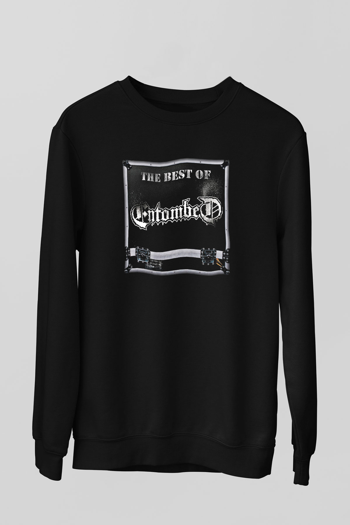 Entombed Baskılı Unisex Siyah Sweatshirt