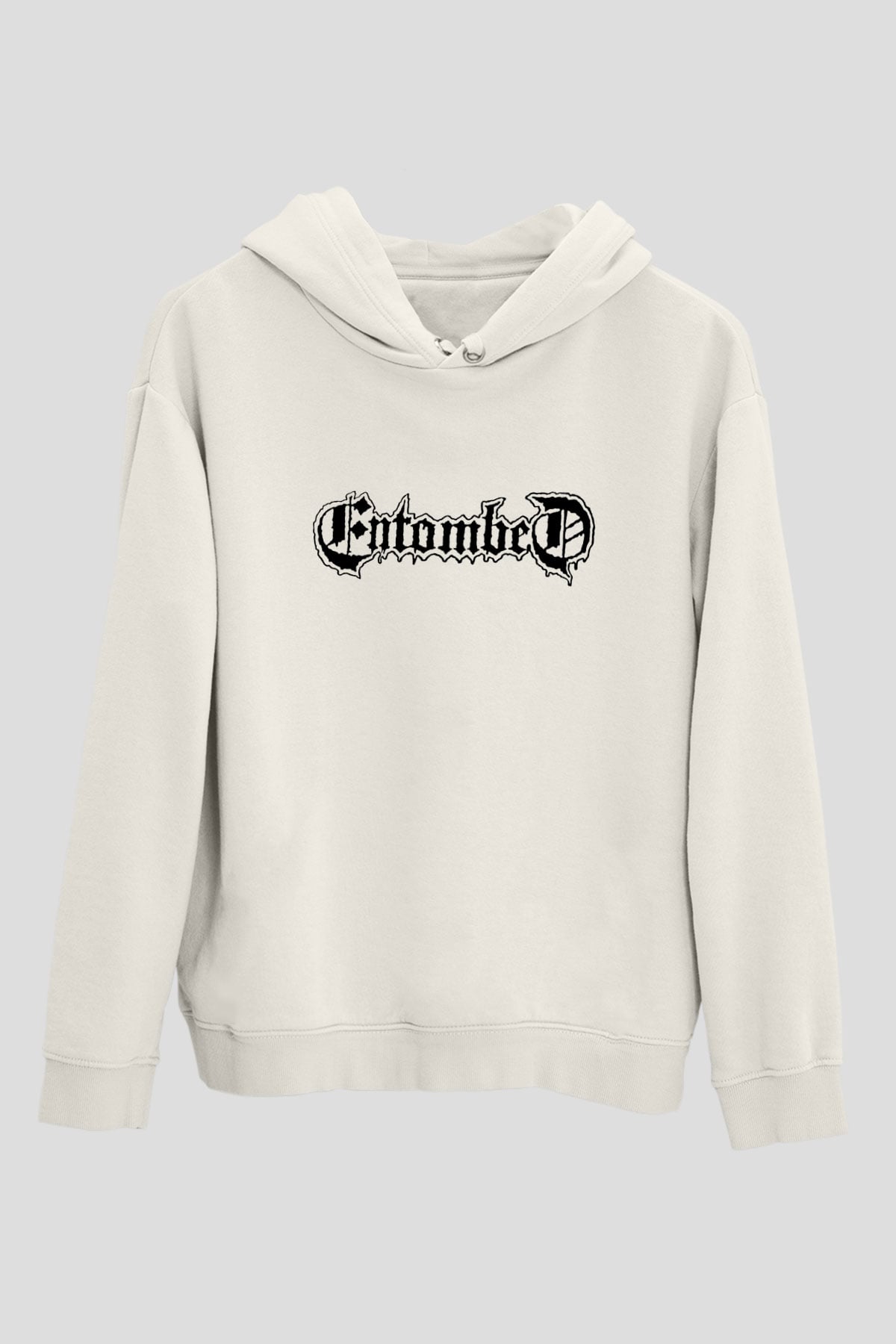 Entombed Beyaz Unisex Kapşonlu Sweatshirt