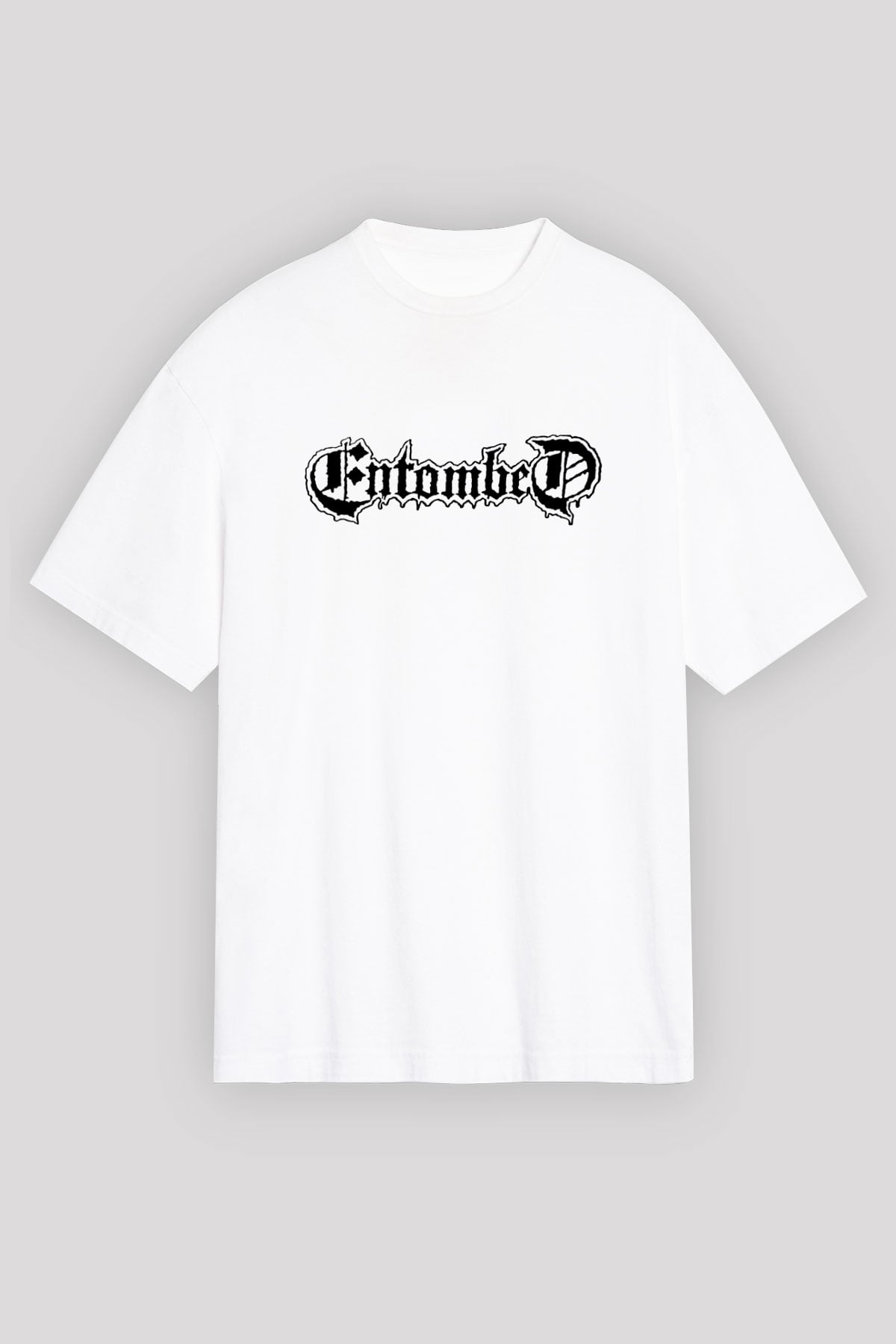 Entombed Beyaz Unisex Oversize Tişört T-Shirt