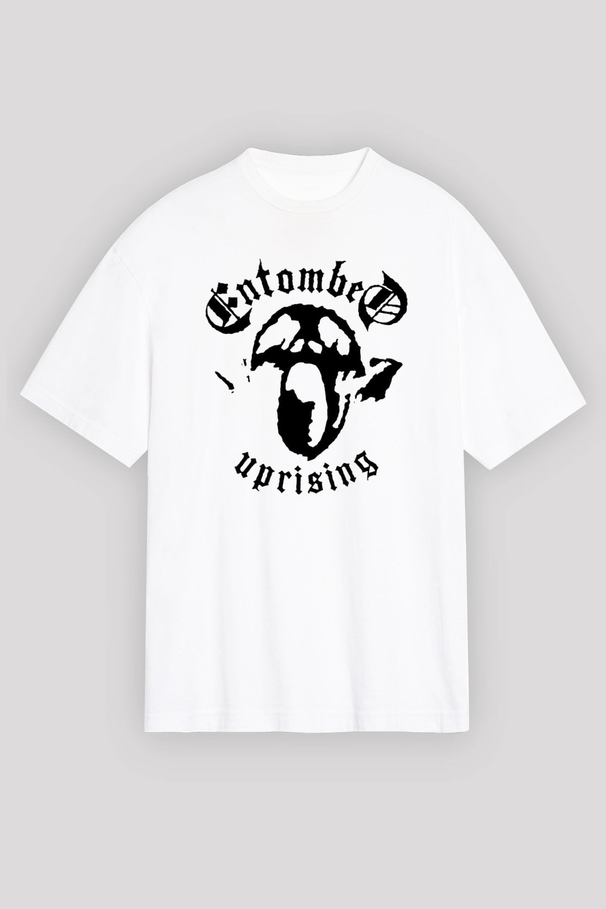 Entombed Beyaz Unisex Oversize Tişört T-Shirt