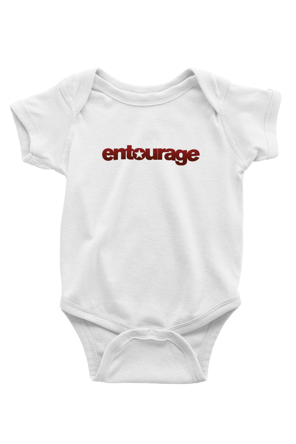 Entourage Baskılı Beyaz Unisex Bebek Body - Zıbın