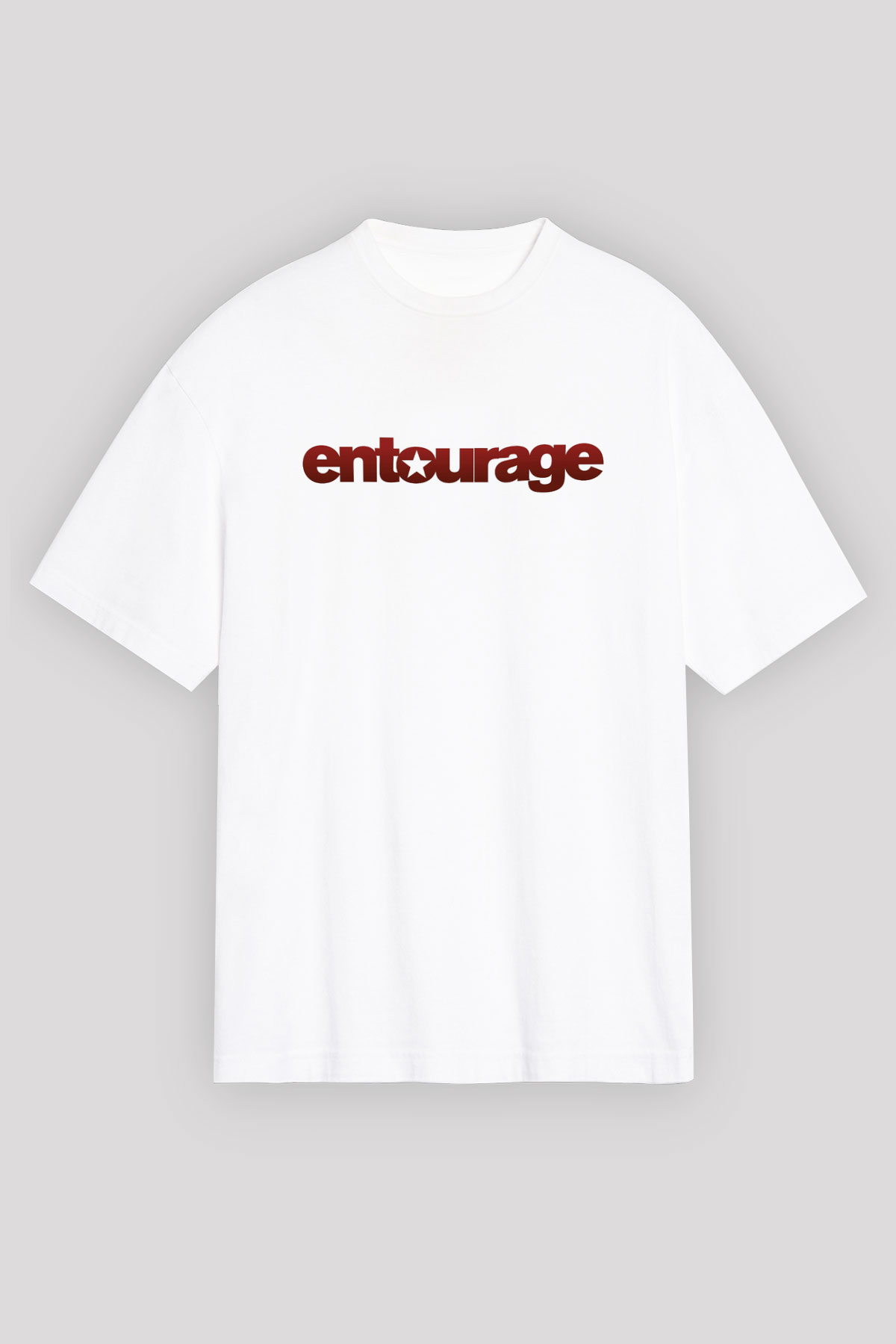 Entourage Beyaz Unisex Oversize Tişört T-Shirt