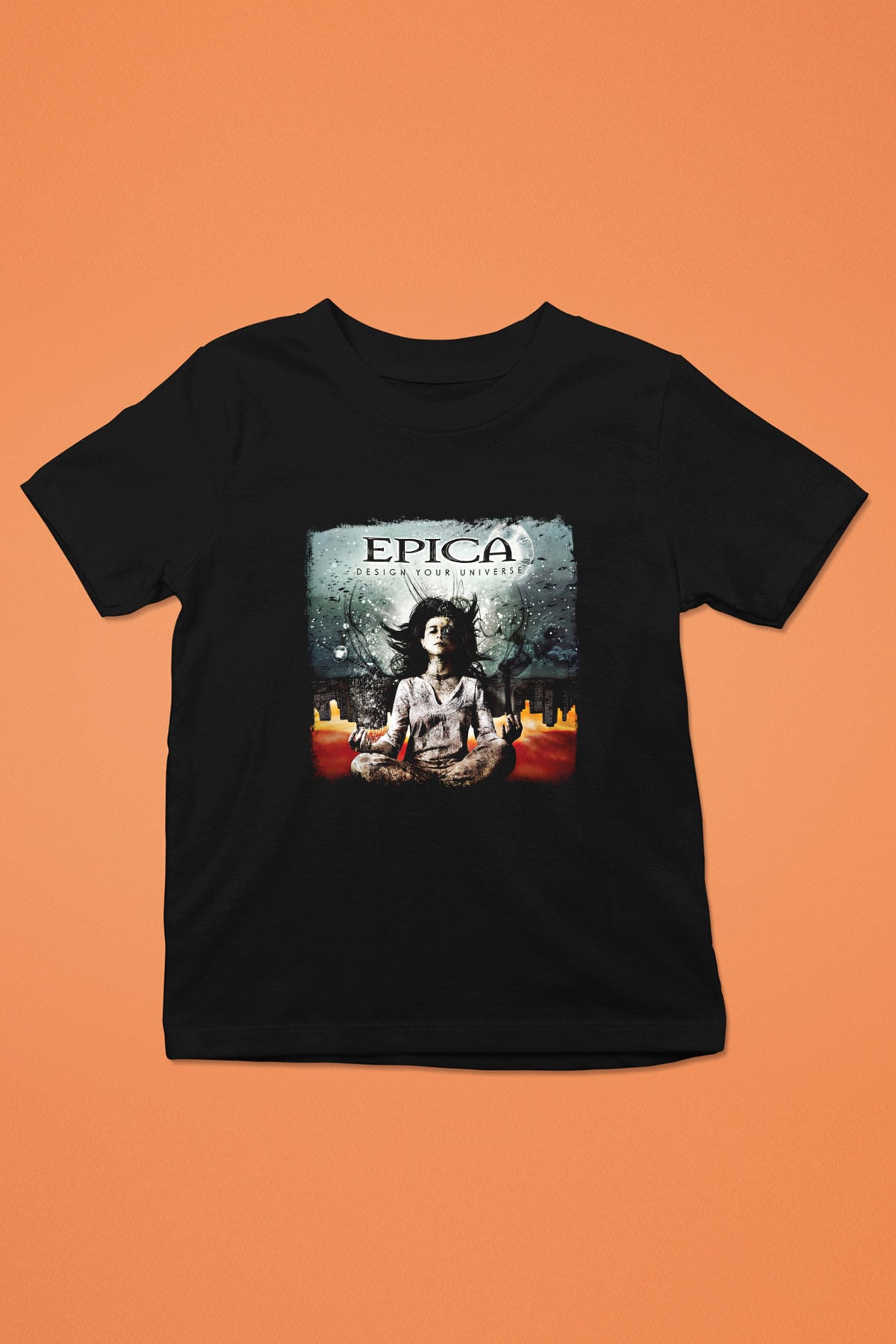 Epica Baskılı Unisex Siyah Çocuk Tişört