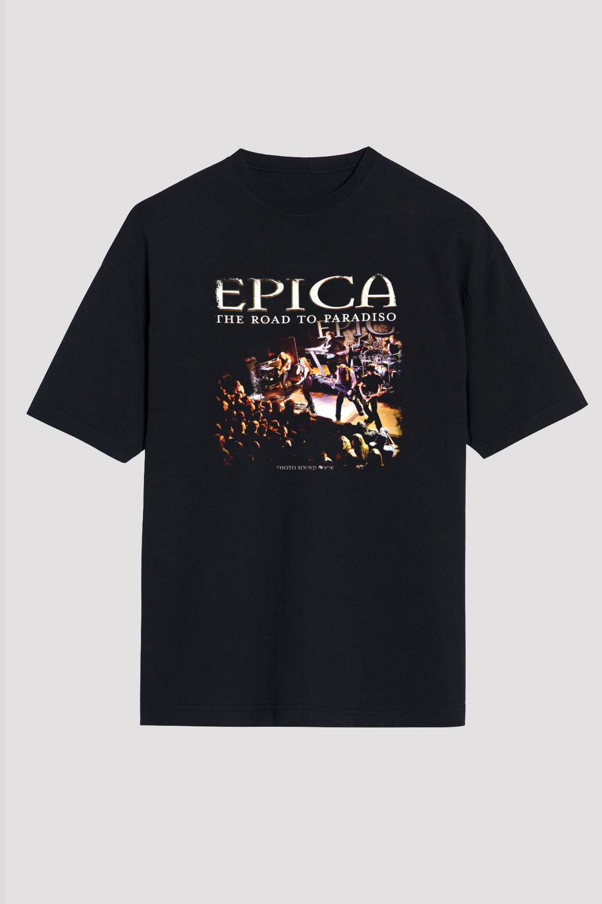Epica Baskılı Unisex Siyah Oversize Tişört