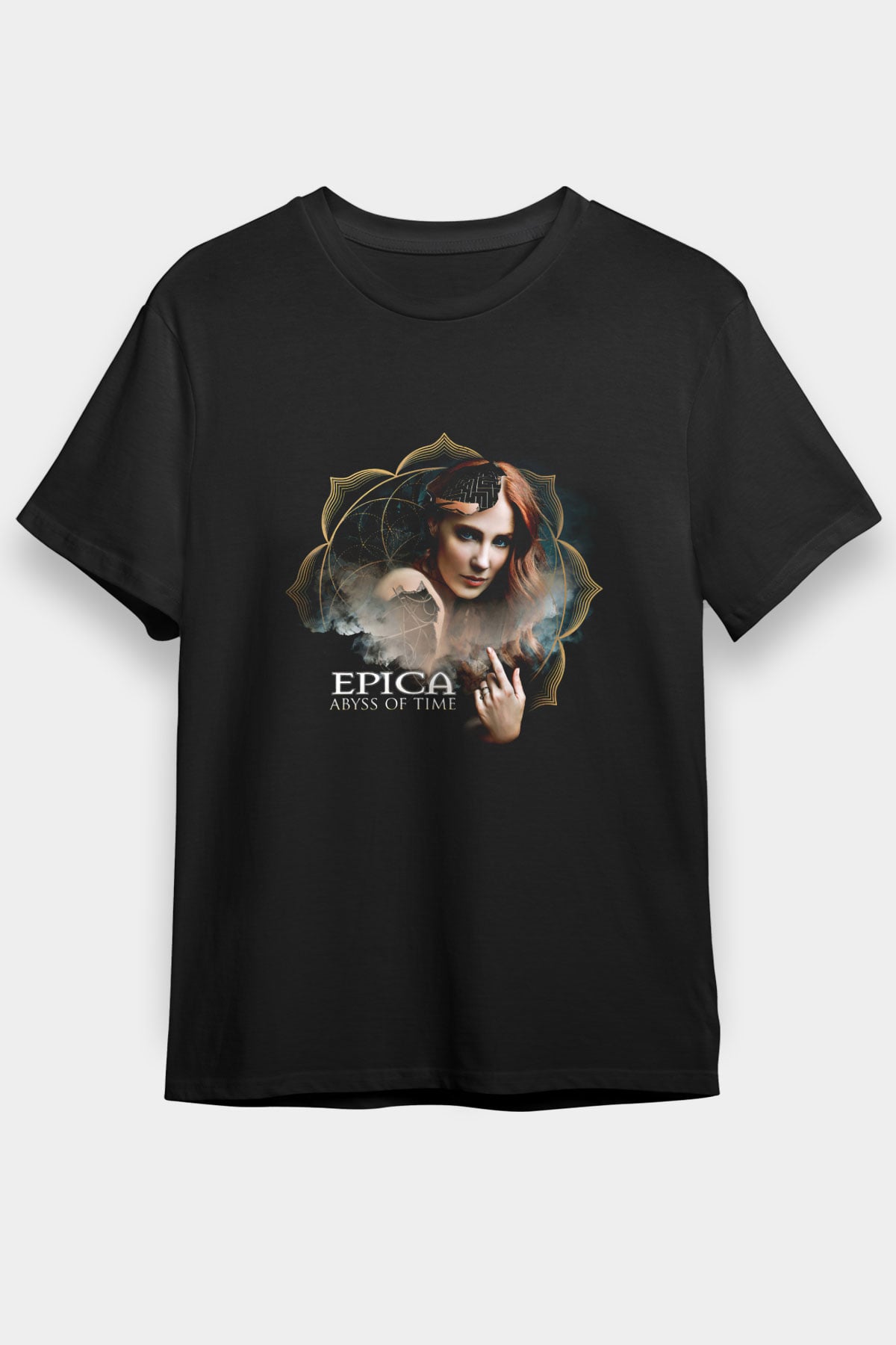 Epica Baskılı Unisex Siyah Tişört