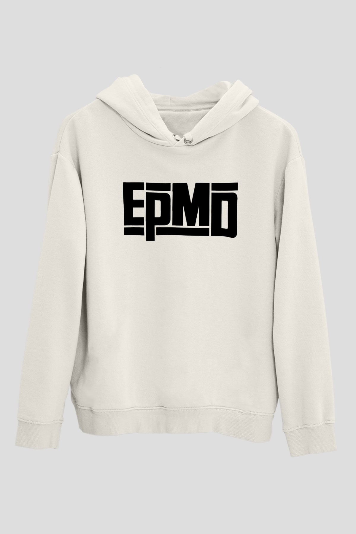 EPMD Beyaz Unisex Kapüşonlu Sweatshirt