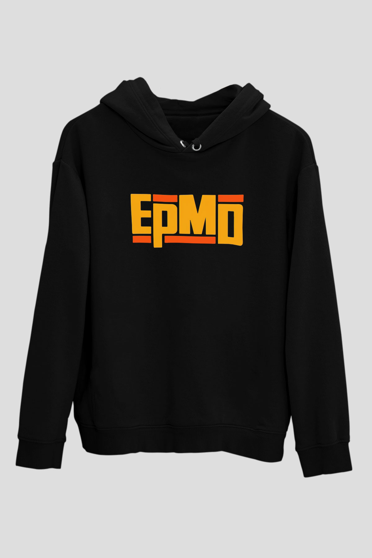 EPMD Siyah Unisex Kapüşonlu Sweatshirt