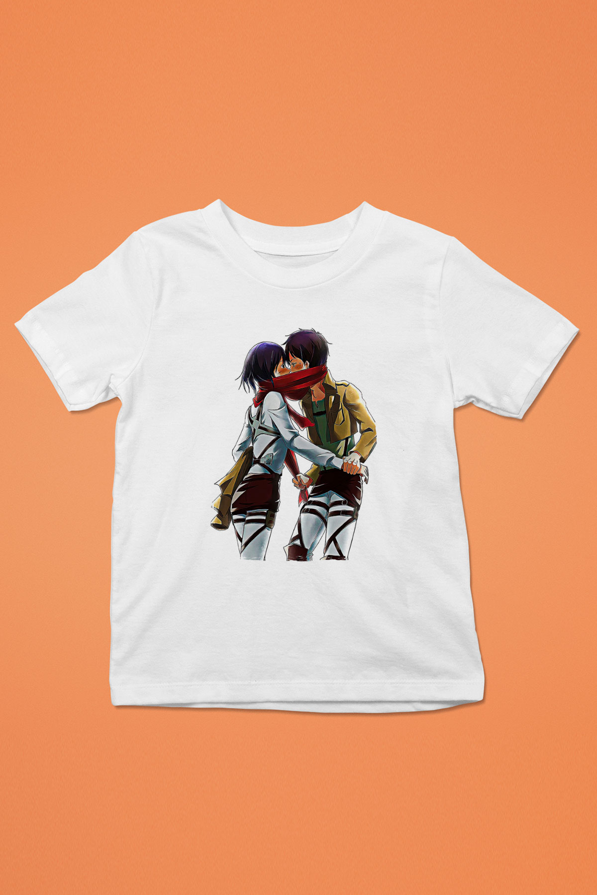 Eren Jaeger Baskılı Beyaz Unisex Beyaz Çocuk Tişört - Tshirt