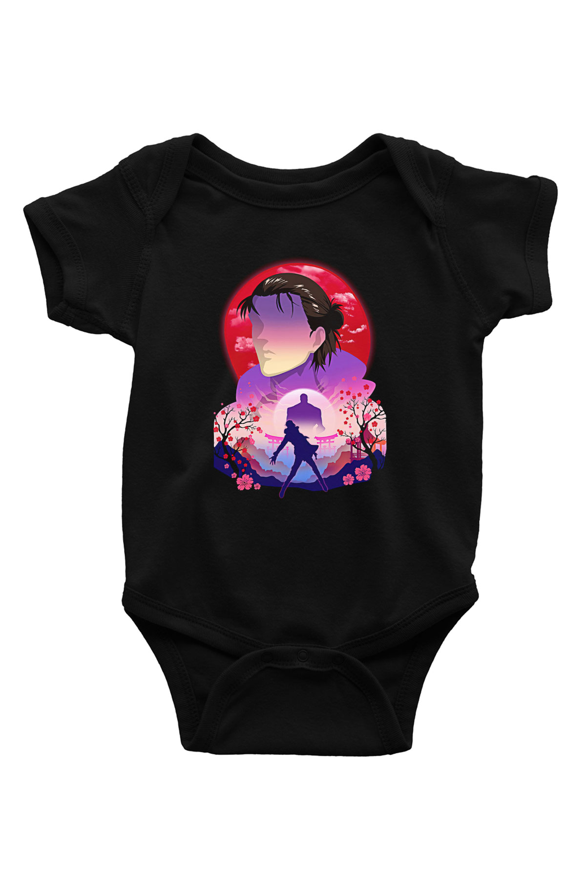 Eren Jaeger Baskılı Unisex Siyah Bebek Body - Zıbın