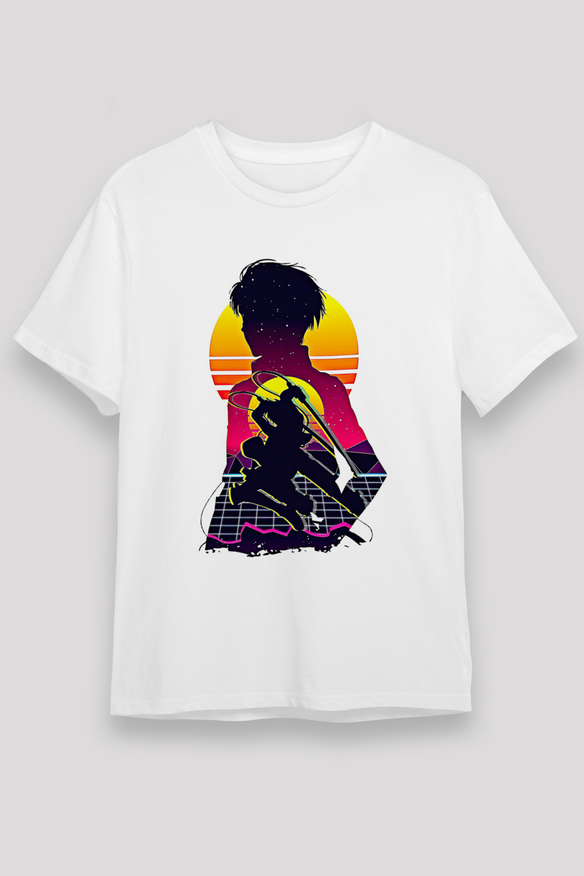 Eren Jaeger Unisex Baskılı Beyaz Tişört - Tshirt