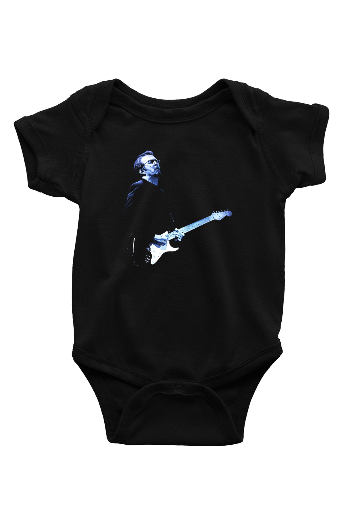 Eric Clapton Baskılı Siyah Bebek Body - Zıbın